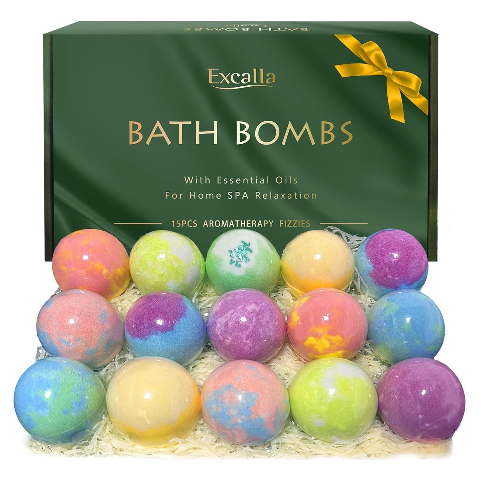 Juego de 15 Bombas de Baño Excalla con Aromas Naturales