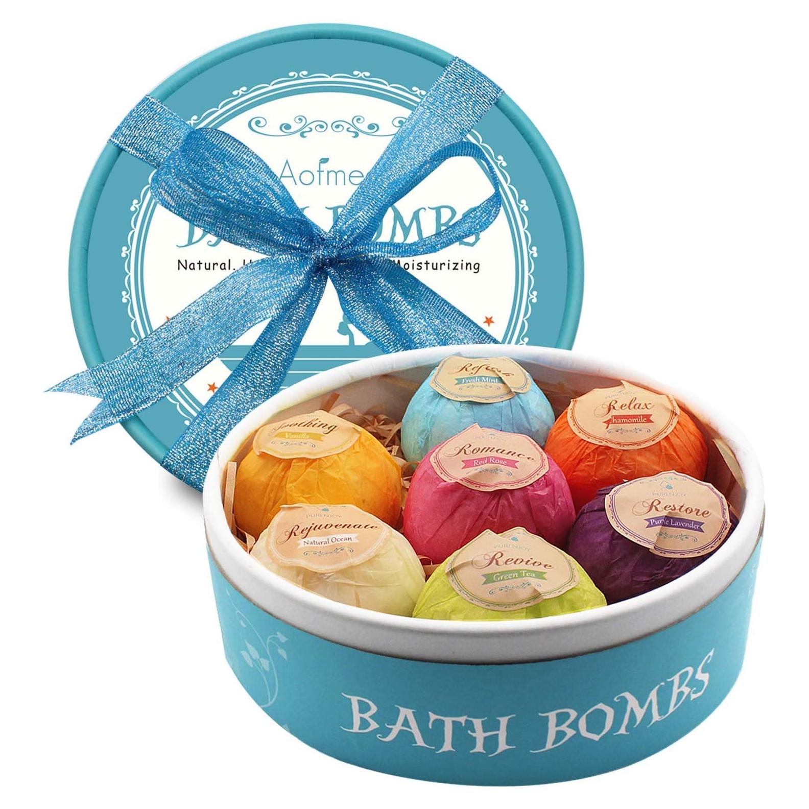 Set de 7 Bombas de Baño Aofmee Orgánicas para Regalo