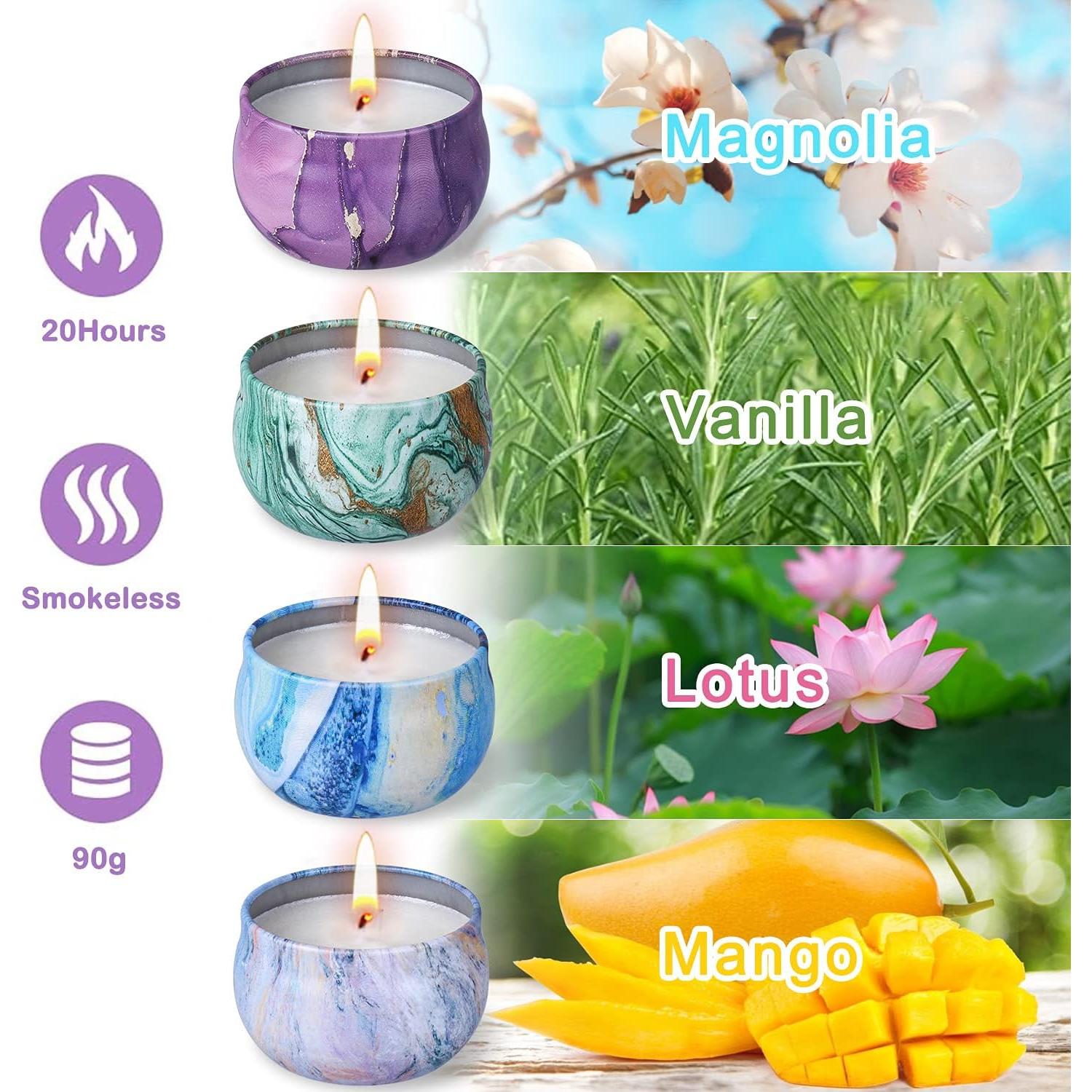 Juego de Regalo de 5 Bombas de Baño y 4 Velas Aromáticas OFUN