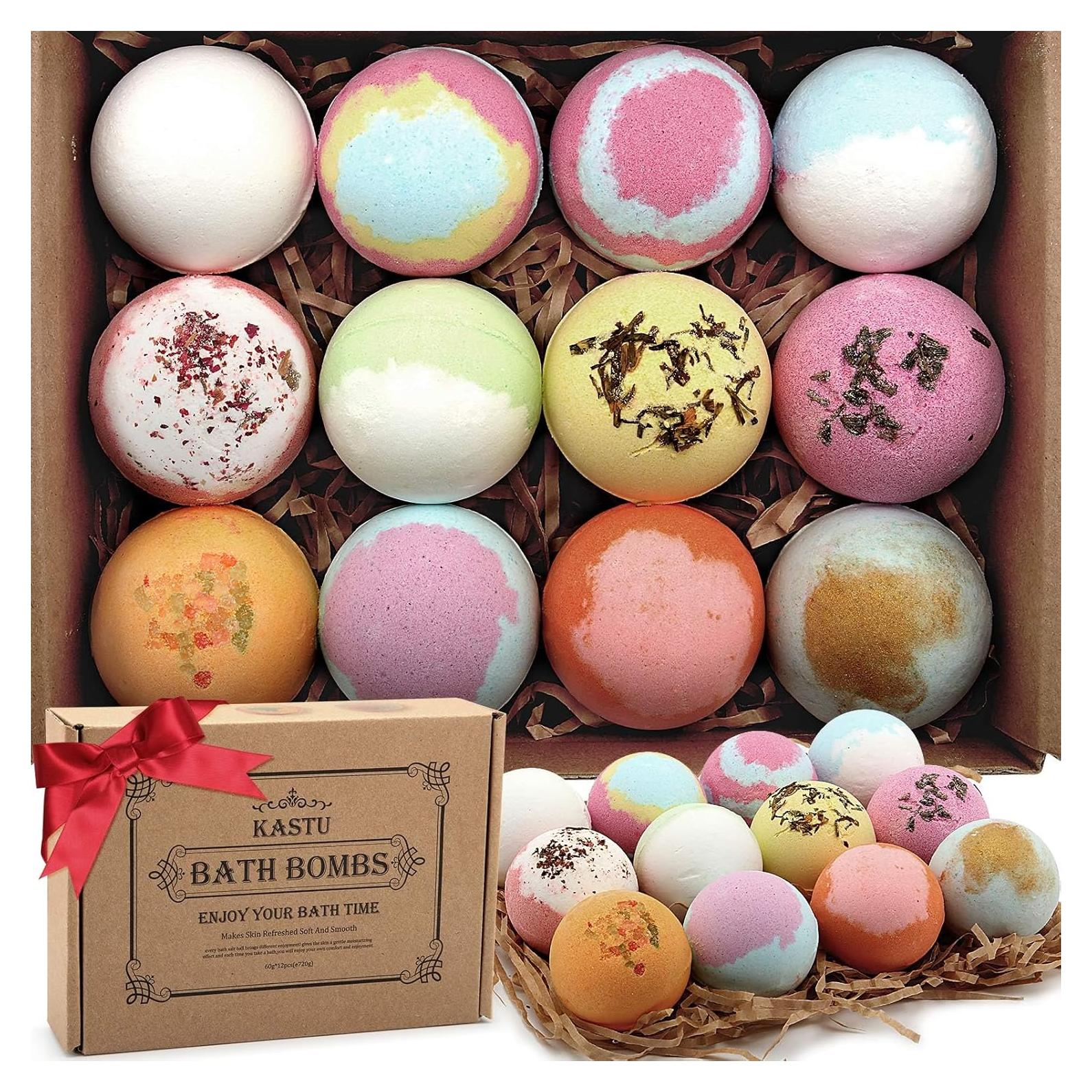 Set de 12 Bombas de Baño Kastu con Aceites Esenciales