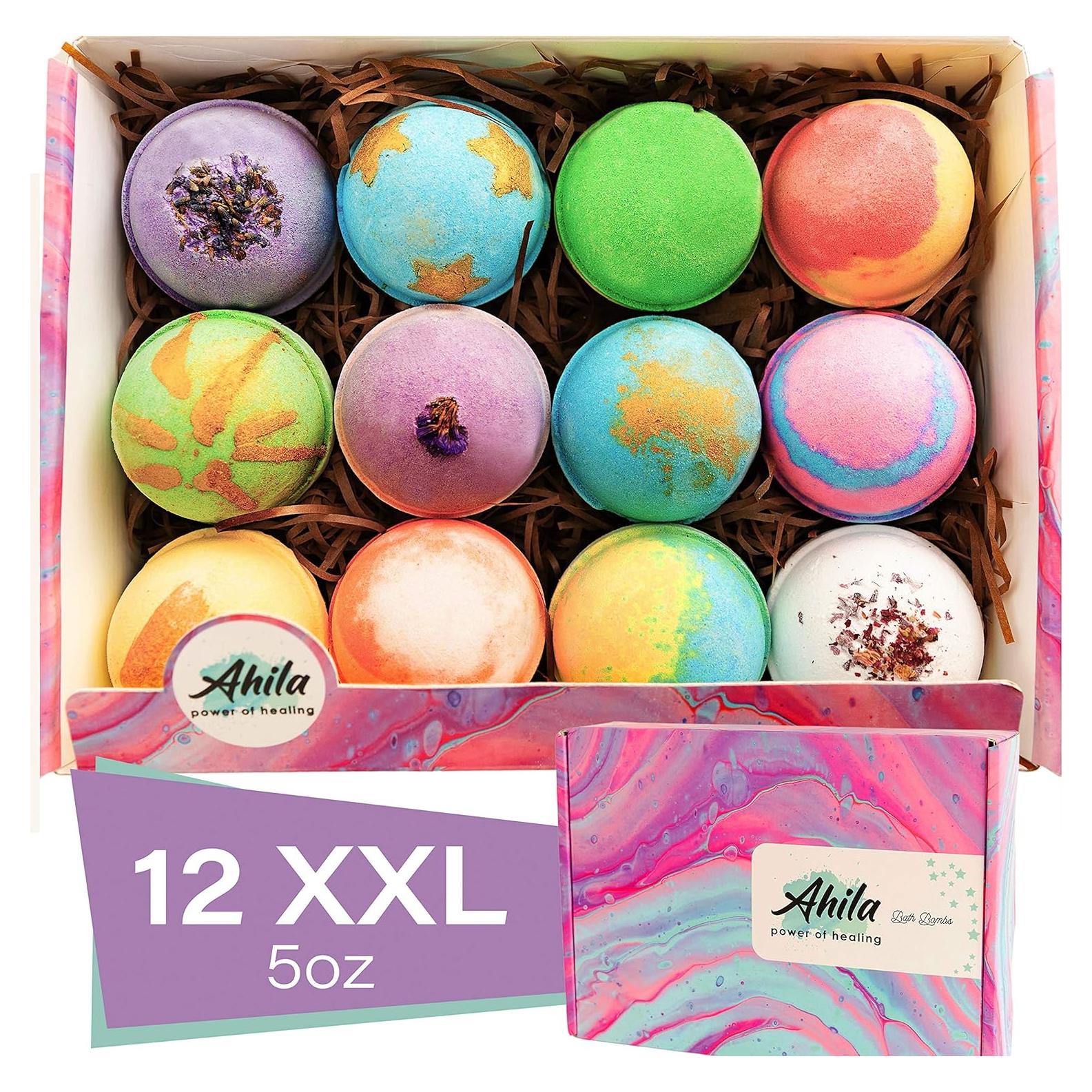 Set de 12 Bombas de Baño Orgánicas Ahila - 142g cada una