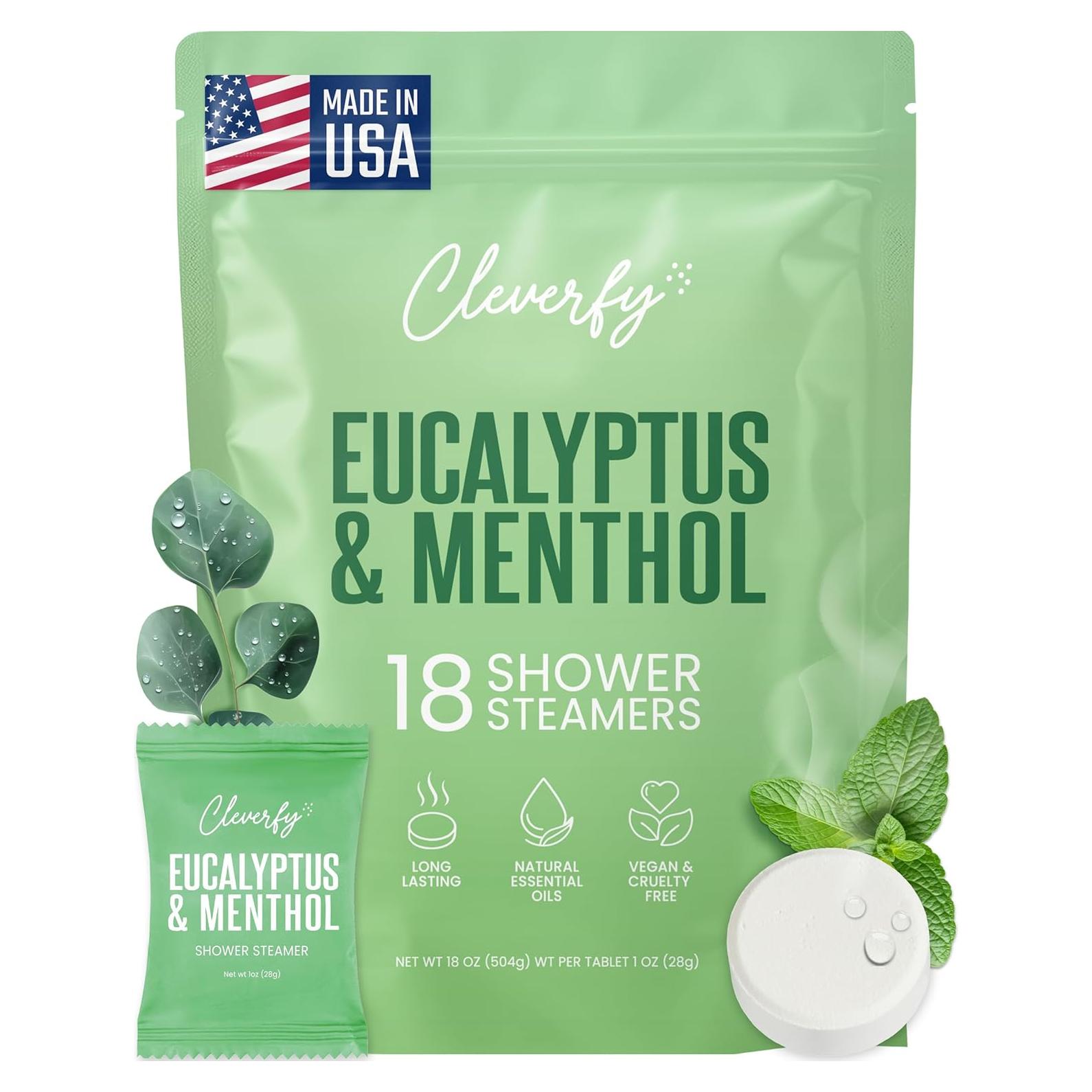 Bombas de Ducha Aromaterapia Cleverfy Eucalipto 18 Tabletas