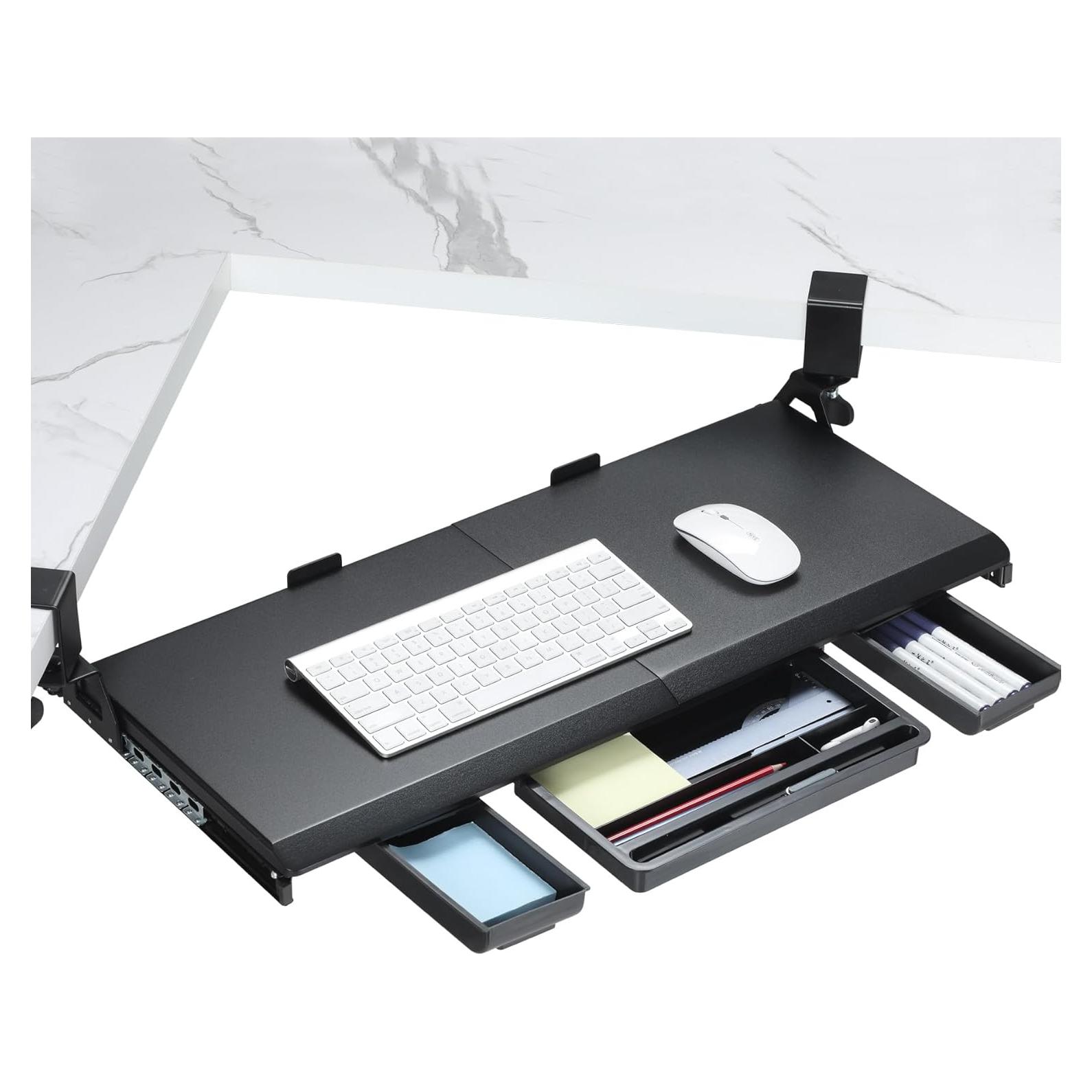 Bandeja de Teclado Ergonomica ETHU para Escritorio en L 67.9x31cm