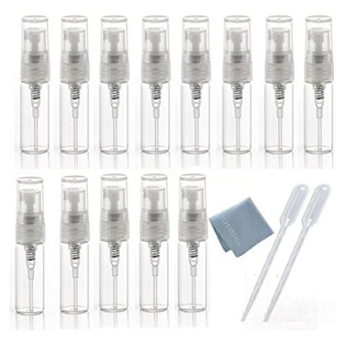 10 Botellas de Spray de Vidrio Vacías 3ml Elfenstal para Perfume