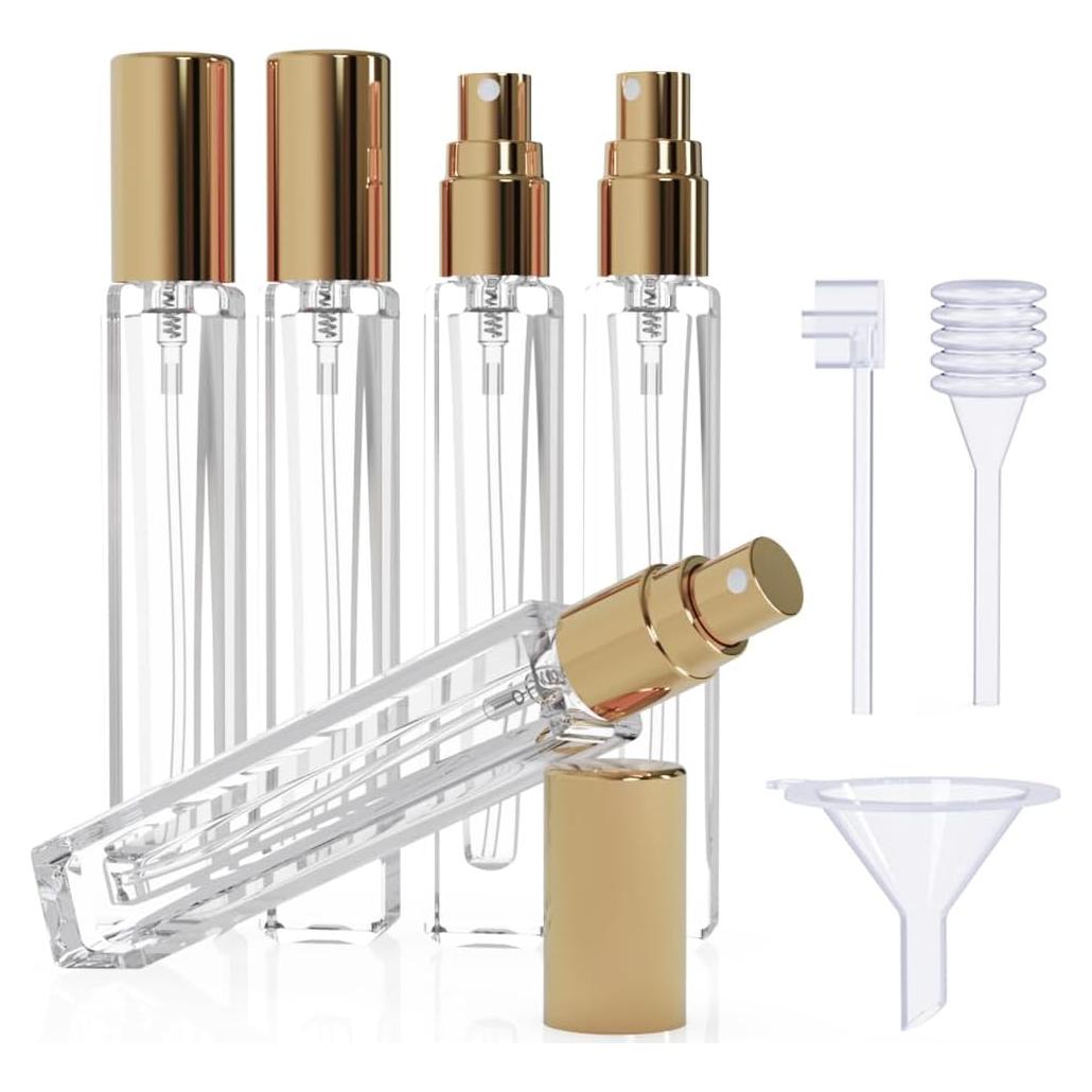 5 Botellas de Spray de Vidrio 10ml Seafulee Recargables