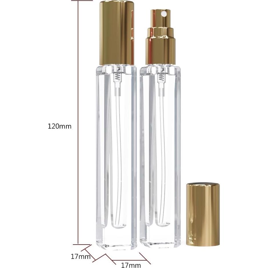5 Botellas de Spray de Vidrio 10ml Seafulee Recargables
