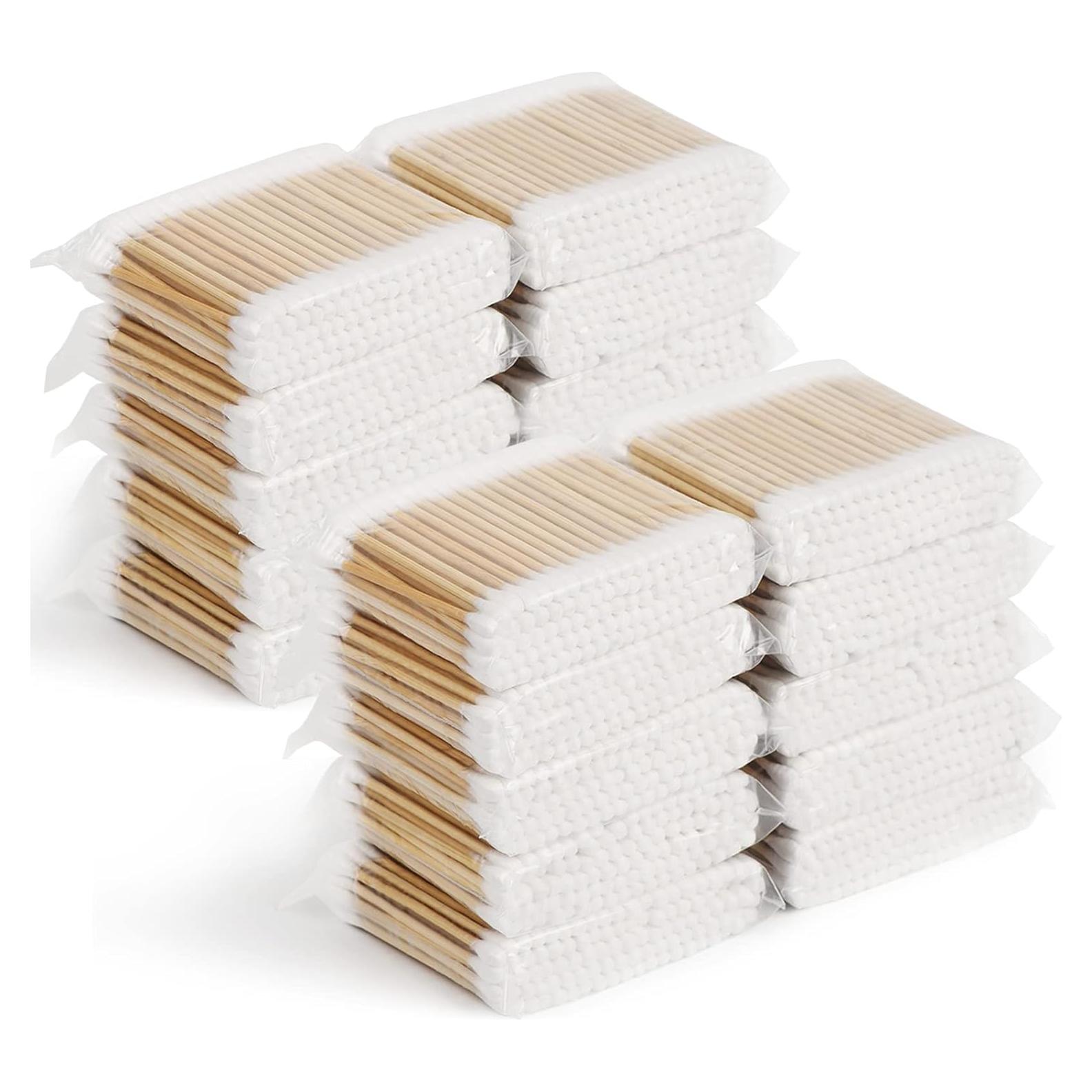 Hisopos de Algodón Ecológicos Simetufy 2000 Piezas Doble Punta