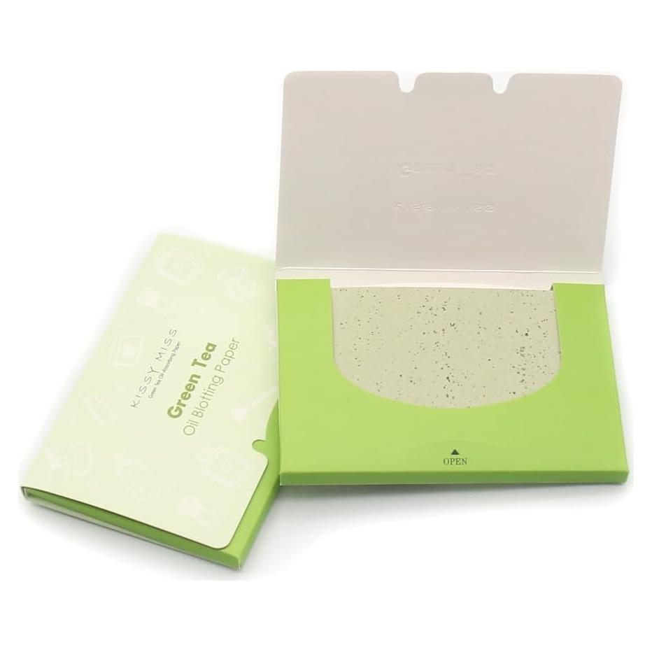 Hojas Absorbentes de Aceite Kissy Miss - 100 Unidades - Verde