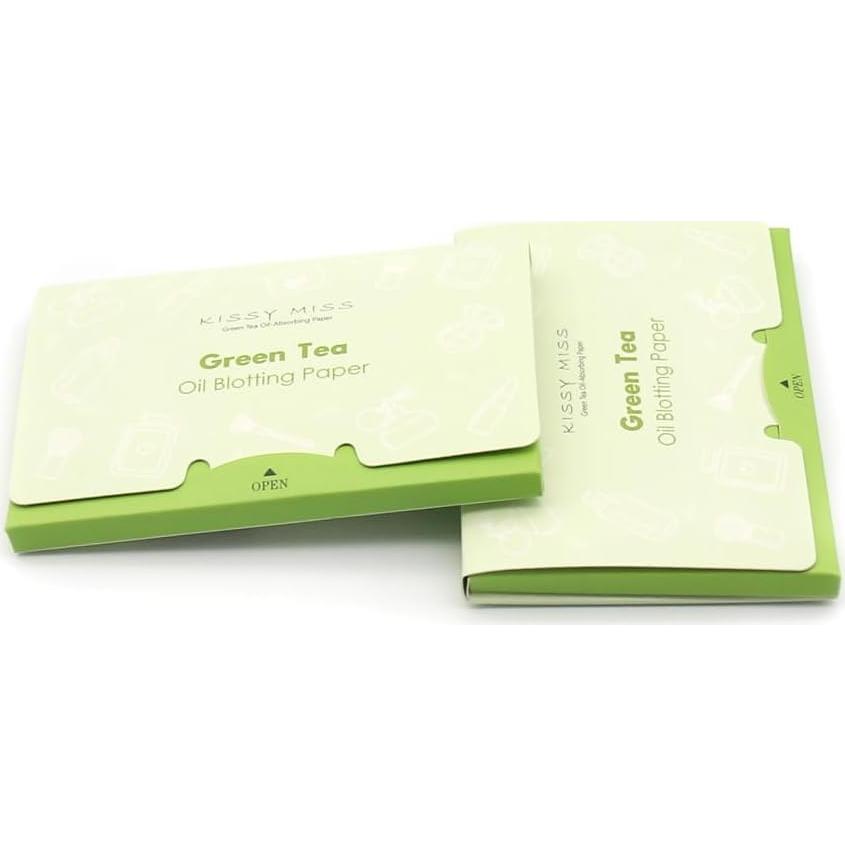 Hojas Absorbentes de Aceite Kissy Miss - 100 Unidades - Verde
