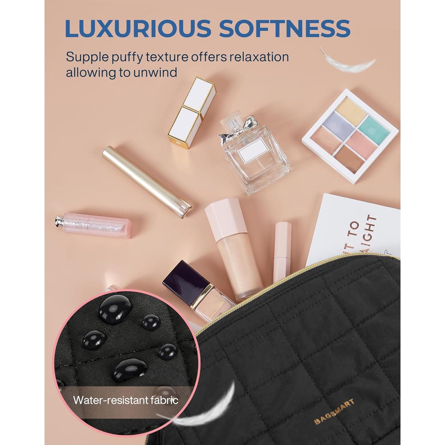 Bolsa de Maquillaje Acolchada BAGSMART Negra 23x11x15 cm