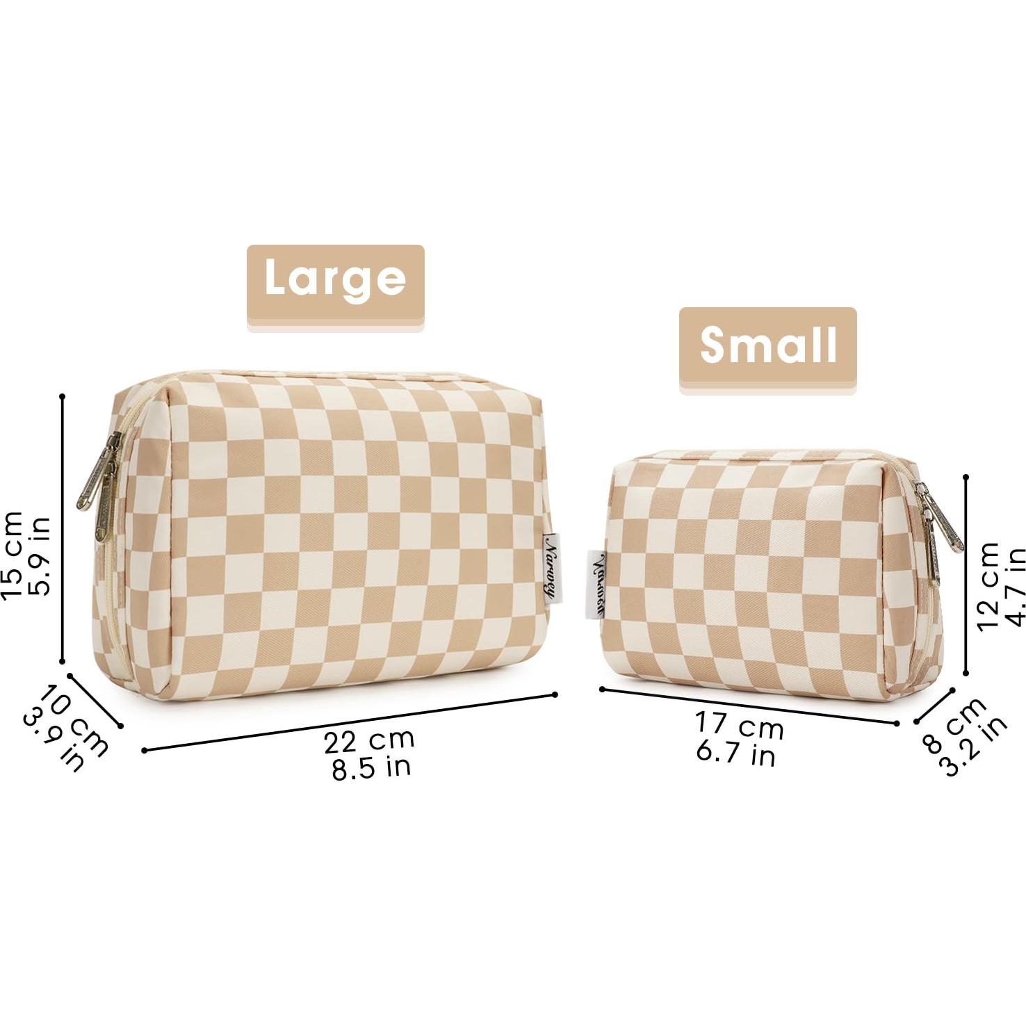 Bolsa de Maquillaje Grande Narwey Cuadro Claro 21.9x15x10 cm