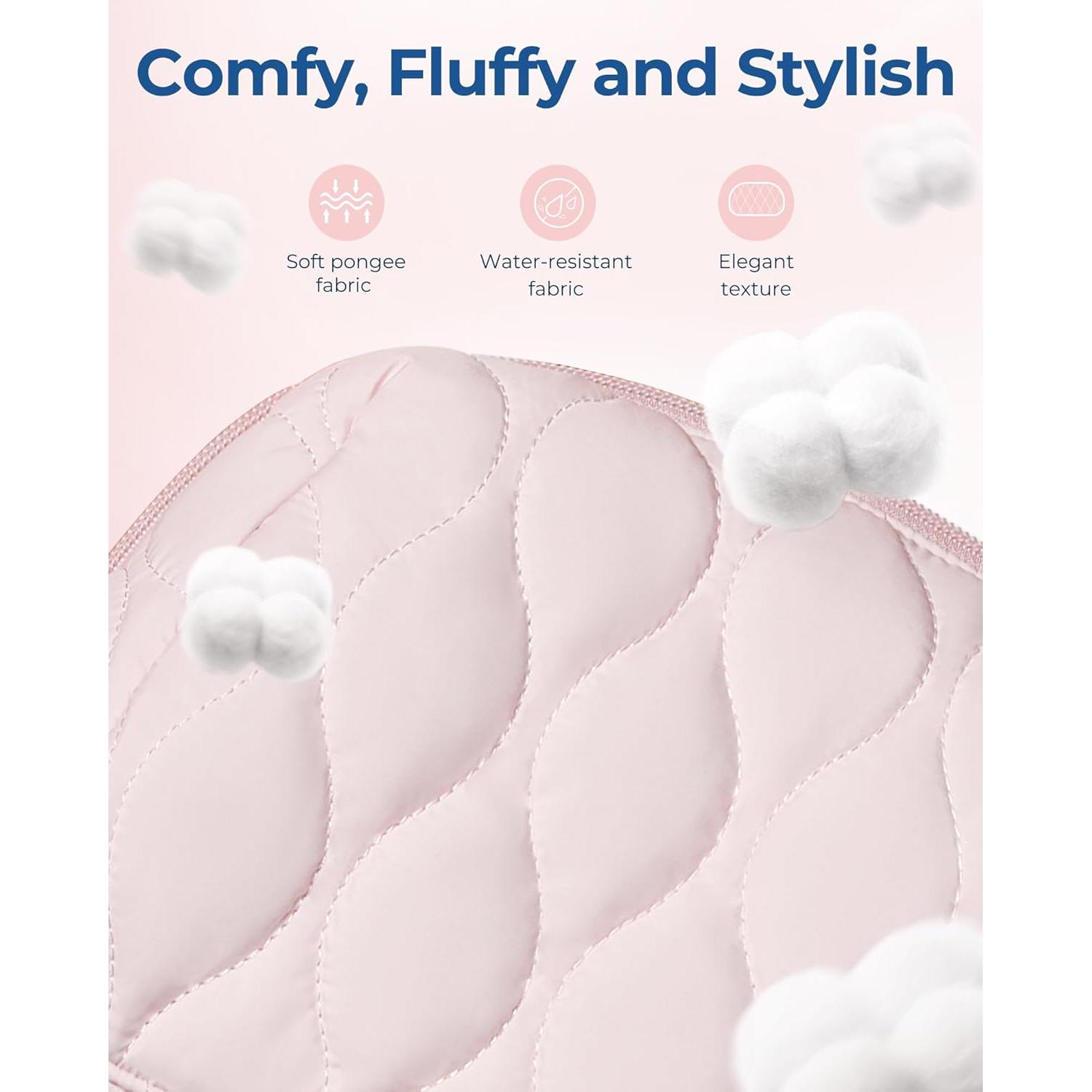 Bolsa de Maquillaje Acolchada BAGSMART Rosa 23x10.2x15 cm