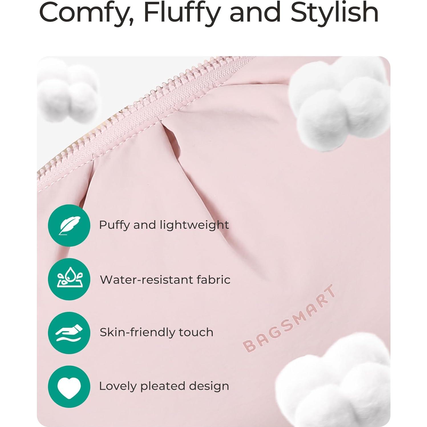 Bolsa de Maquillaje BAGSMART Rosa 17.9x8.8x11.4 cm