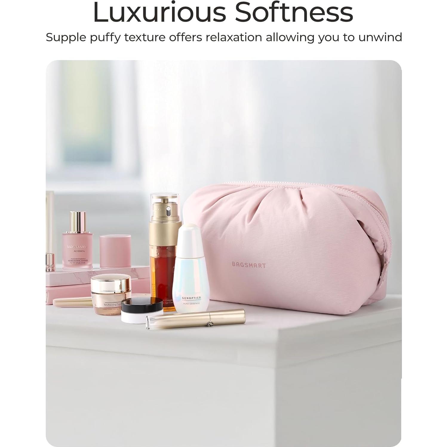 Bolsa de Maquillaje BAGSMART Rosa 17.9x8.8x11.4 cm