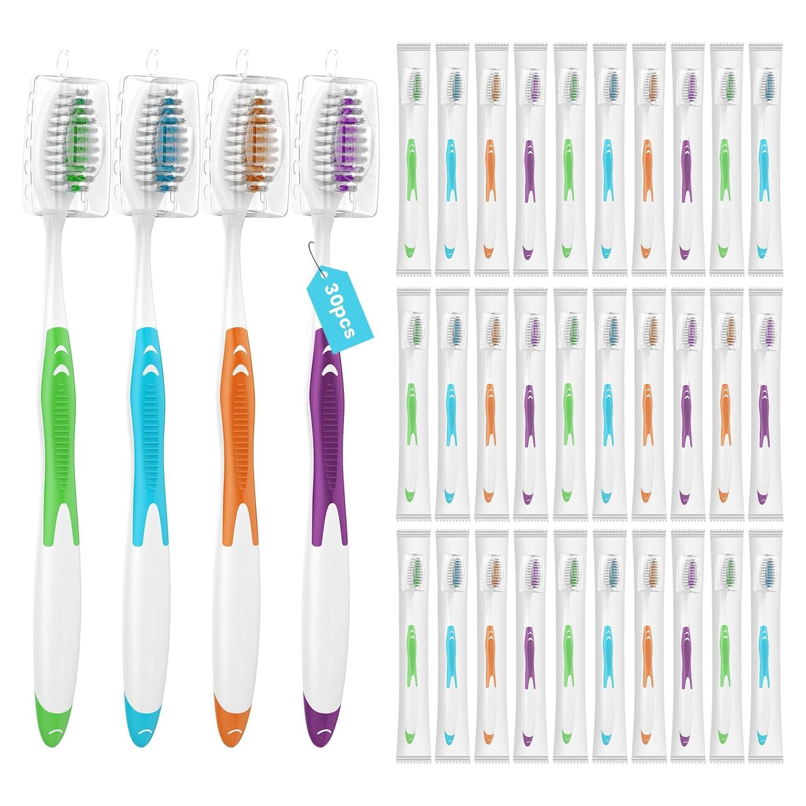 Paquete de 30 Cepillos de Dientes Frekare con Cubiertas