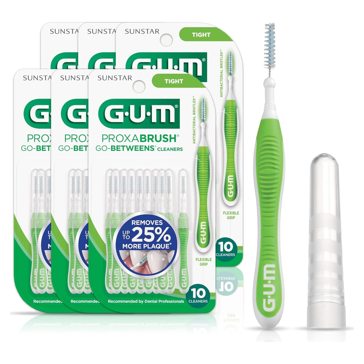 GUM Proxabrush Go-Betweens Ajustado - Cepillos Interdentales 10ct