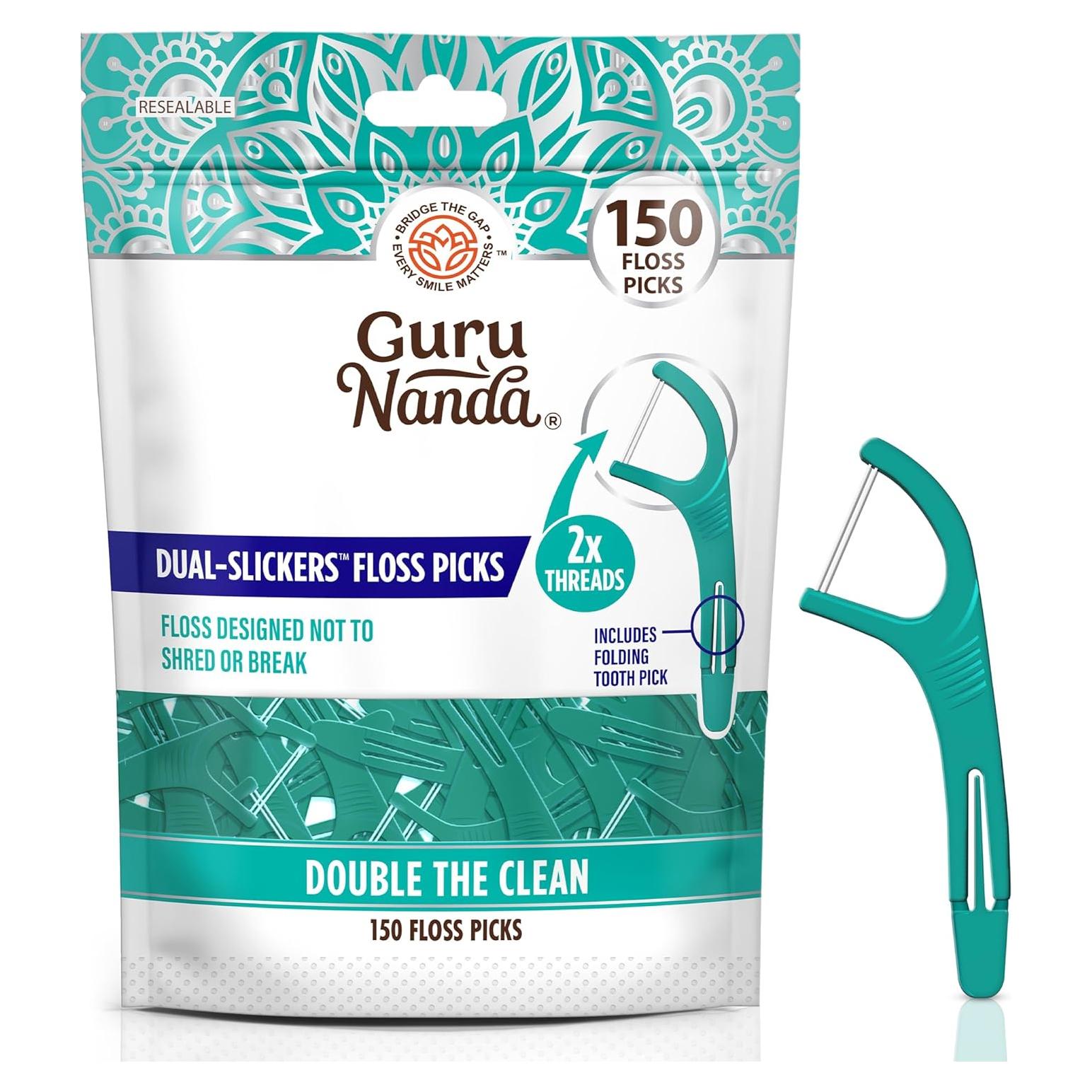 Palillos de Hilo Dental GuruNanda Dyneema Doble - 150 Unidades