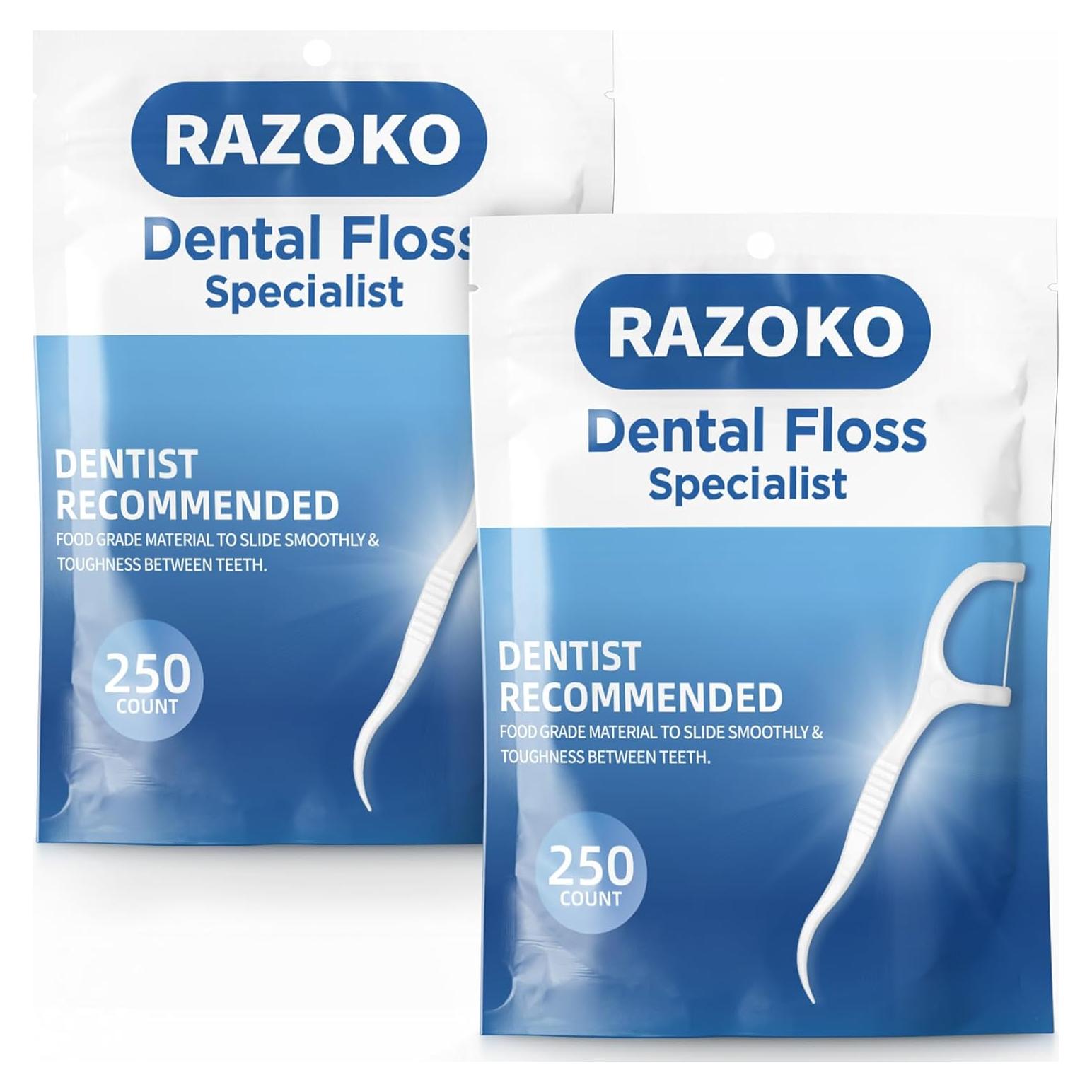 Palillos de Hilo Dental RAZOKO 500 Pcs Alta Tensión