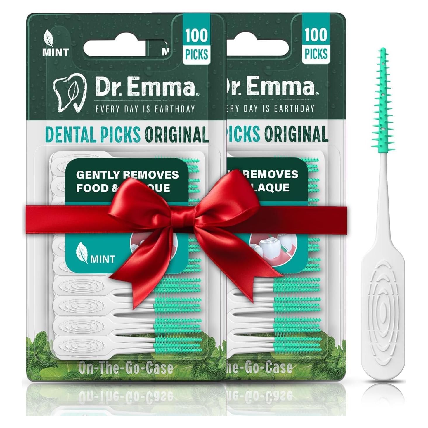 Picks Dentales Dr. Emma Menta Suave 200 Unidades