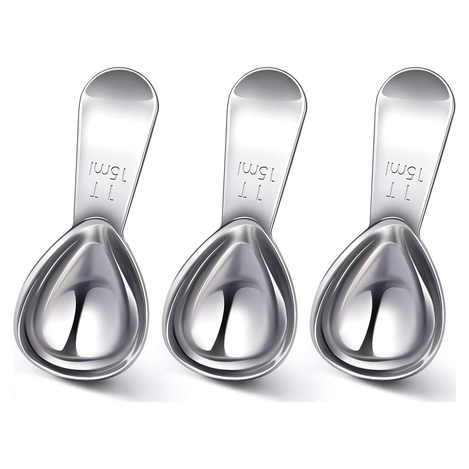 Cucharas Medidoras de Acero Inoxidable Patelai 3 Piezas 15ml