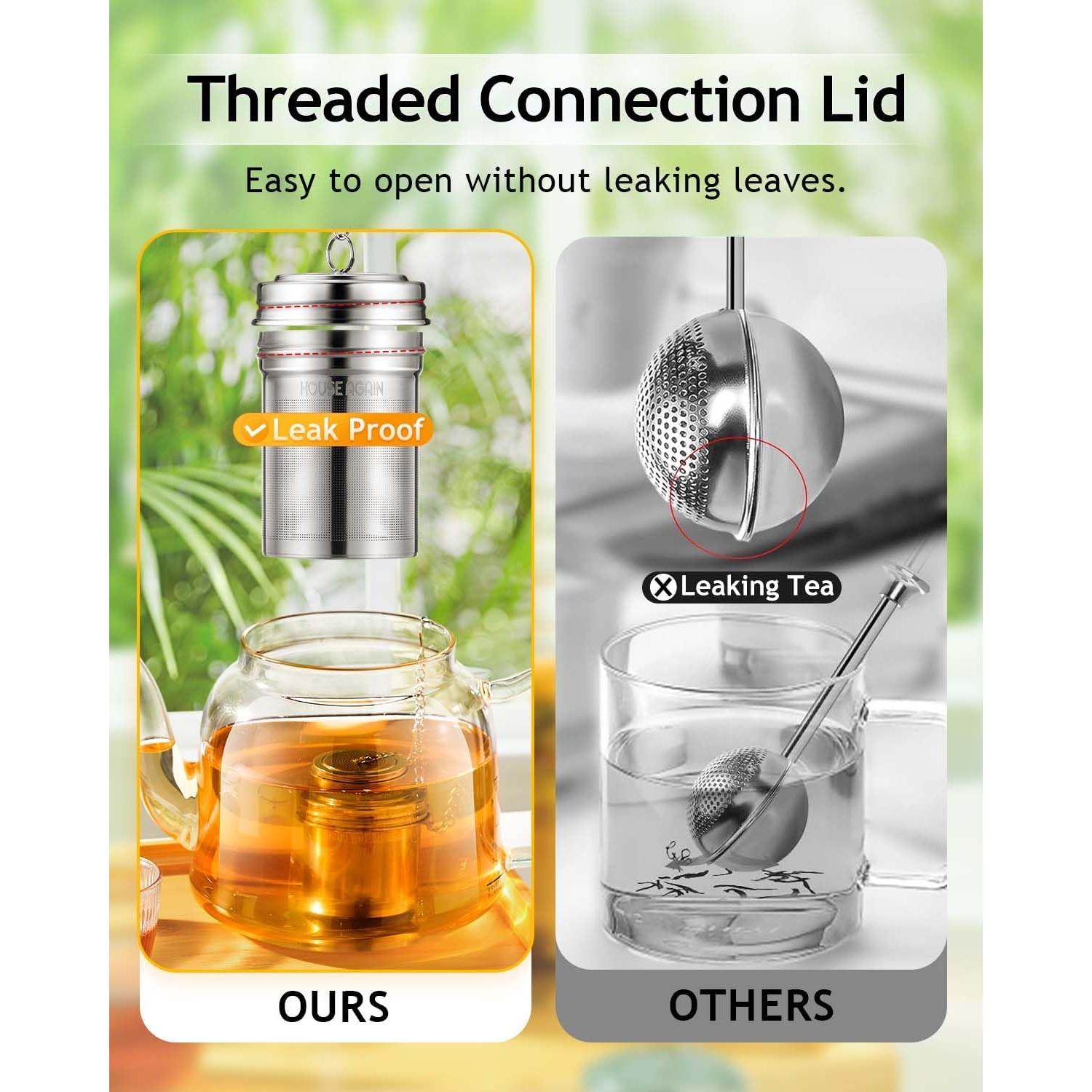 Infusores de Té House Again 2 Piezas Acero Inoxidable 304