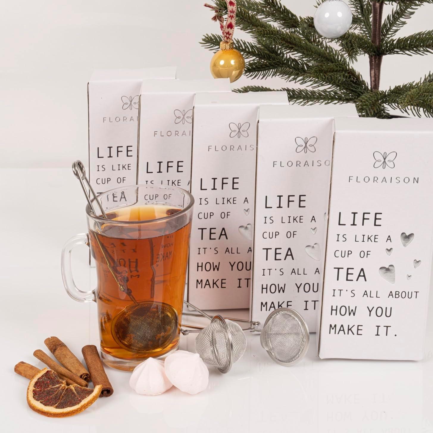 Colador de Té LEVLOVS Snap Ball Acero Inoxidable Paquete de 3