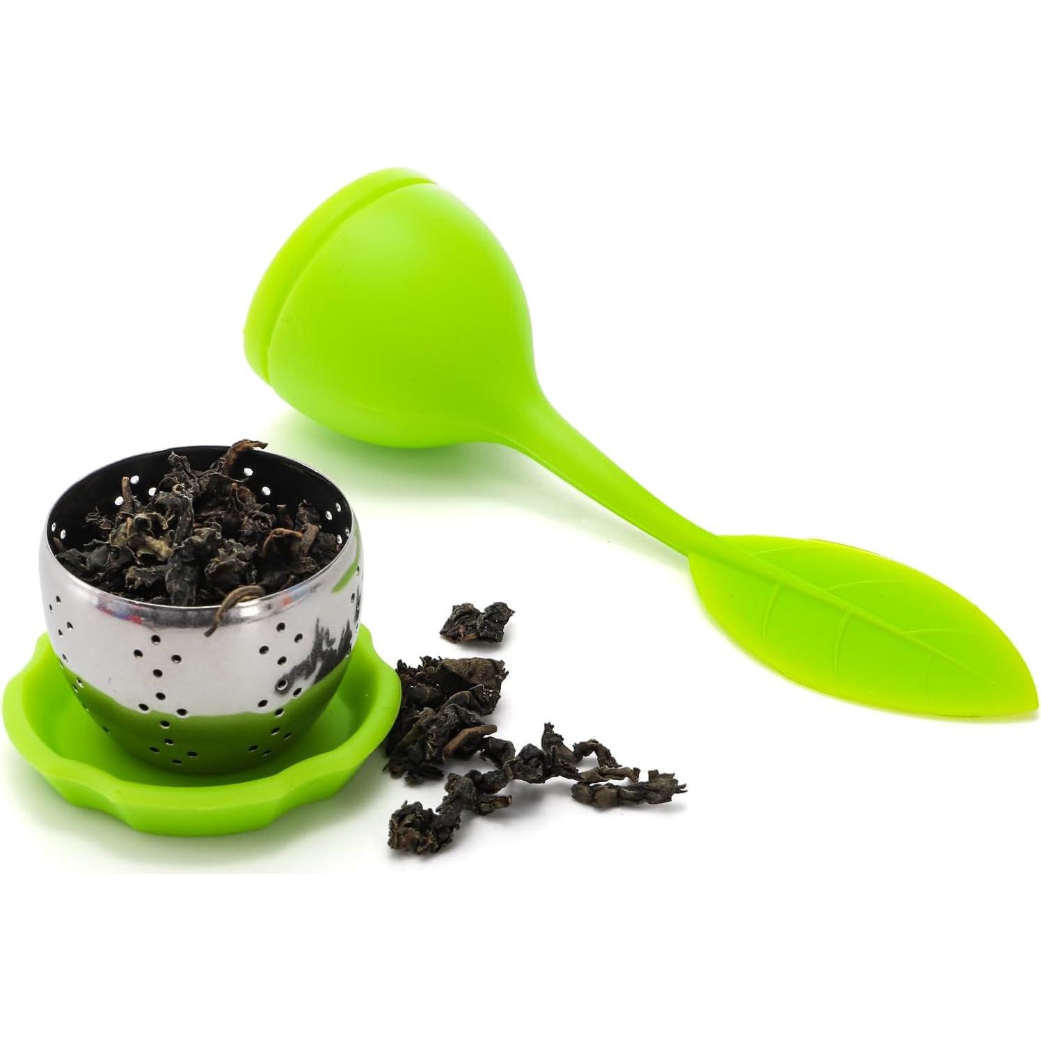 Infusores de Té de Silicona Bekith - 7 Piezas con Bandeja