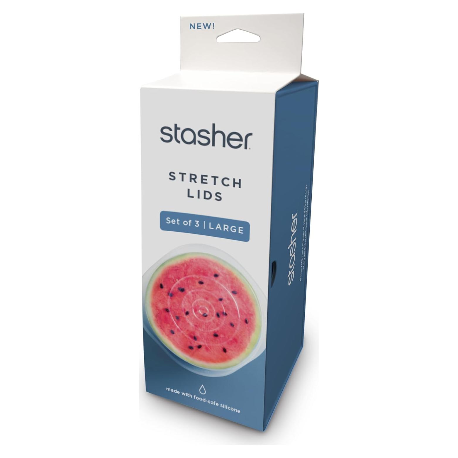 Tapa de Silicona Reutilizable Stasher 3-Pack Grande 22.86 cm