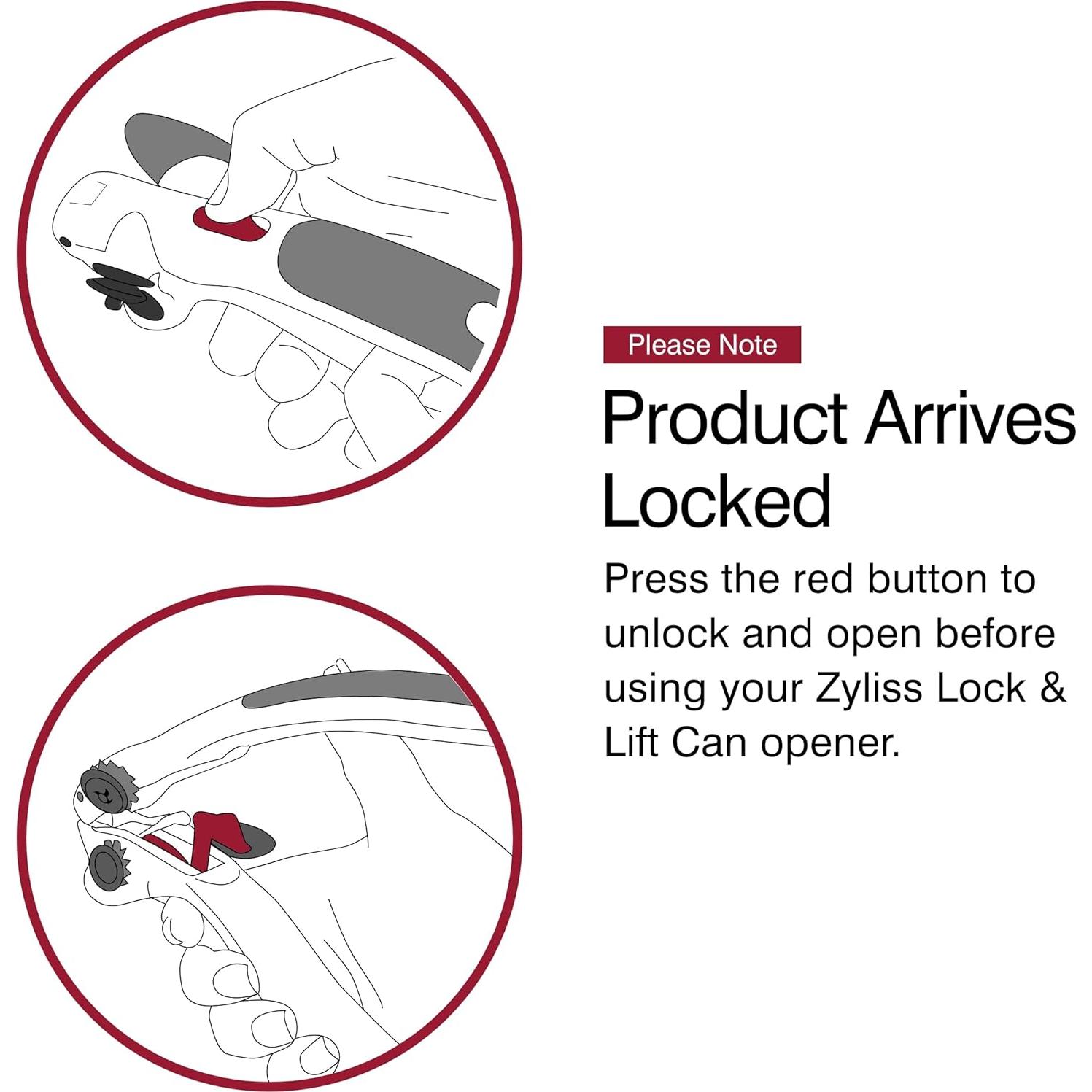 Abrelatas Manual Zyliss Lock N' Lift con Imán - 17.78 cm
