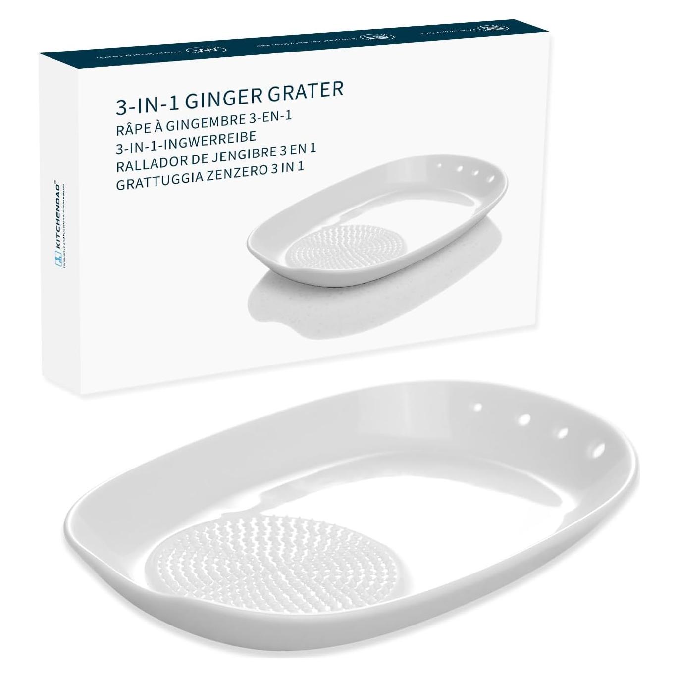 Rallador de Jengibre 3 en 1 KITCHENDAO Cerámica 16.8 cm