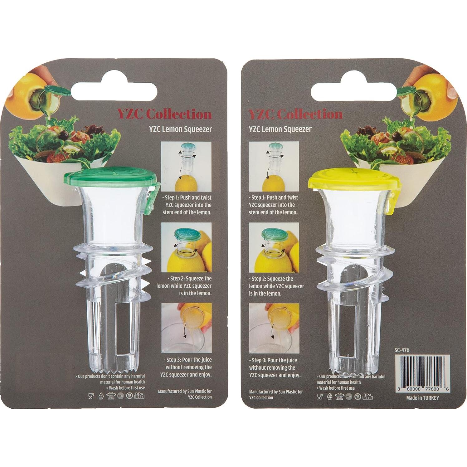 Exprimidor de Limón YZC - Paquete de 2 - Plástico Libre de BPA