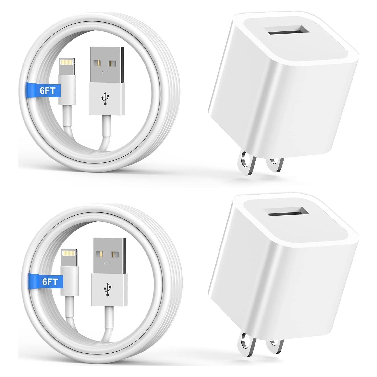 Cargador iPhone esbeecables 2Pack 6FT Carga Rápida USB