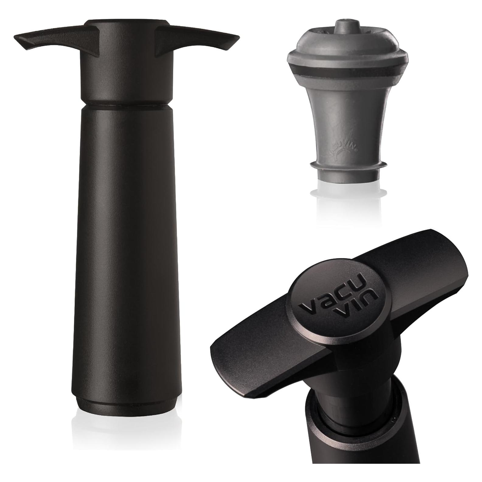 Bomba de Vino Vacu Vin 0854460 Negra - 14x17.8 cm