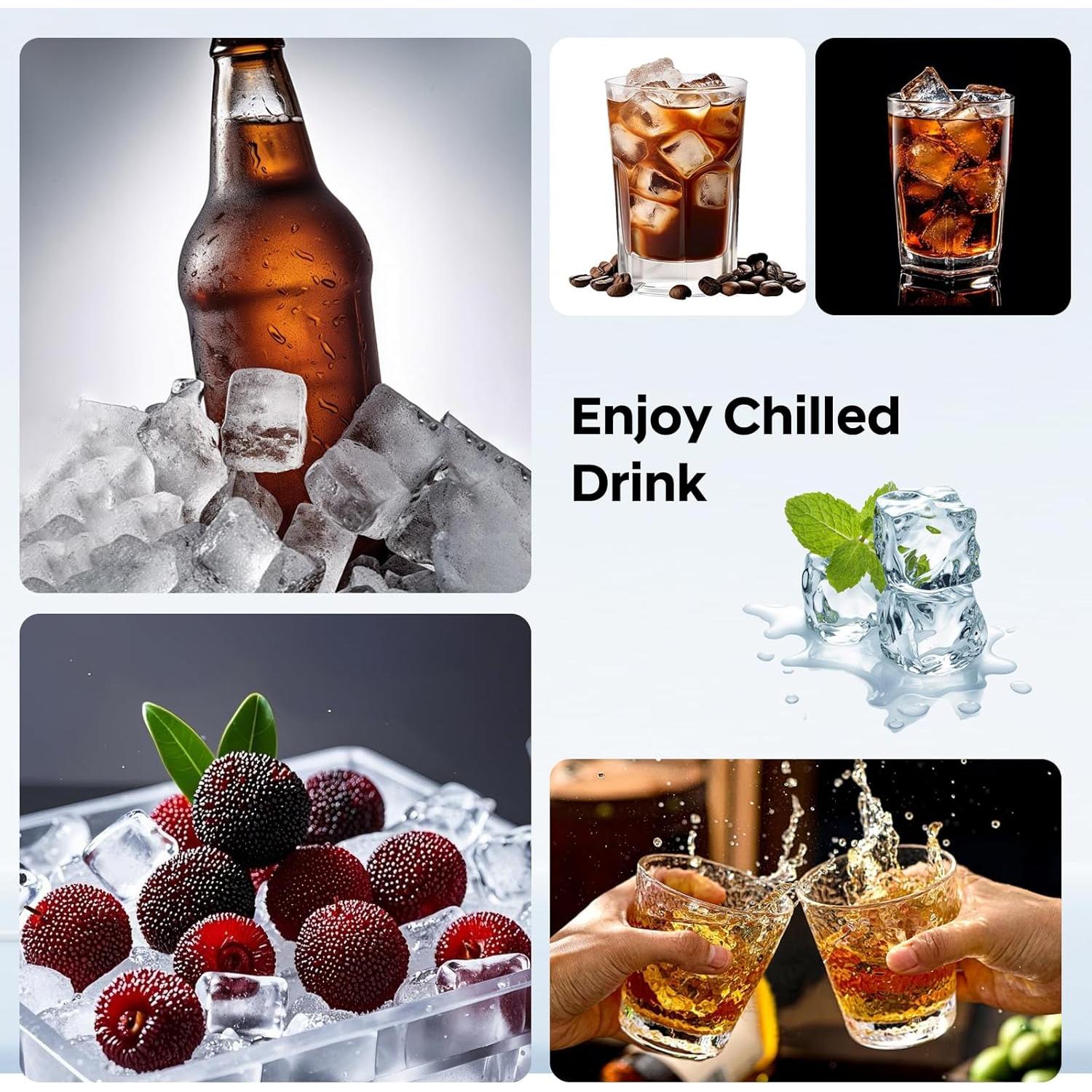 Bandeja de Hielo de Silicona HANCELANT 3 Pack con Tapa