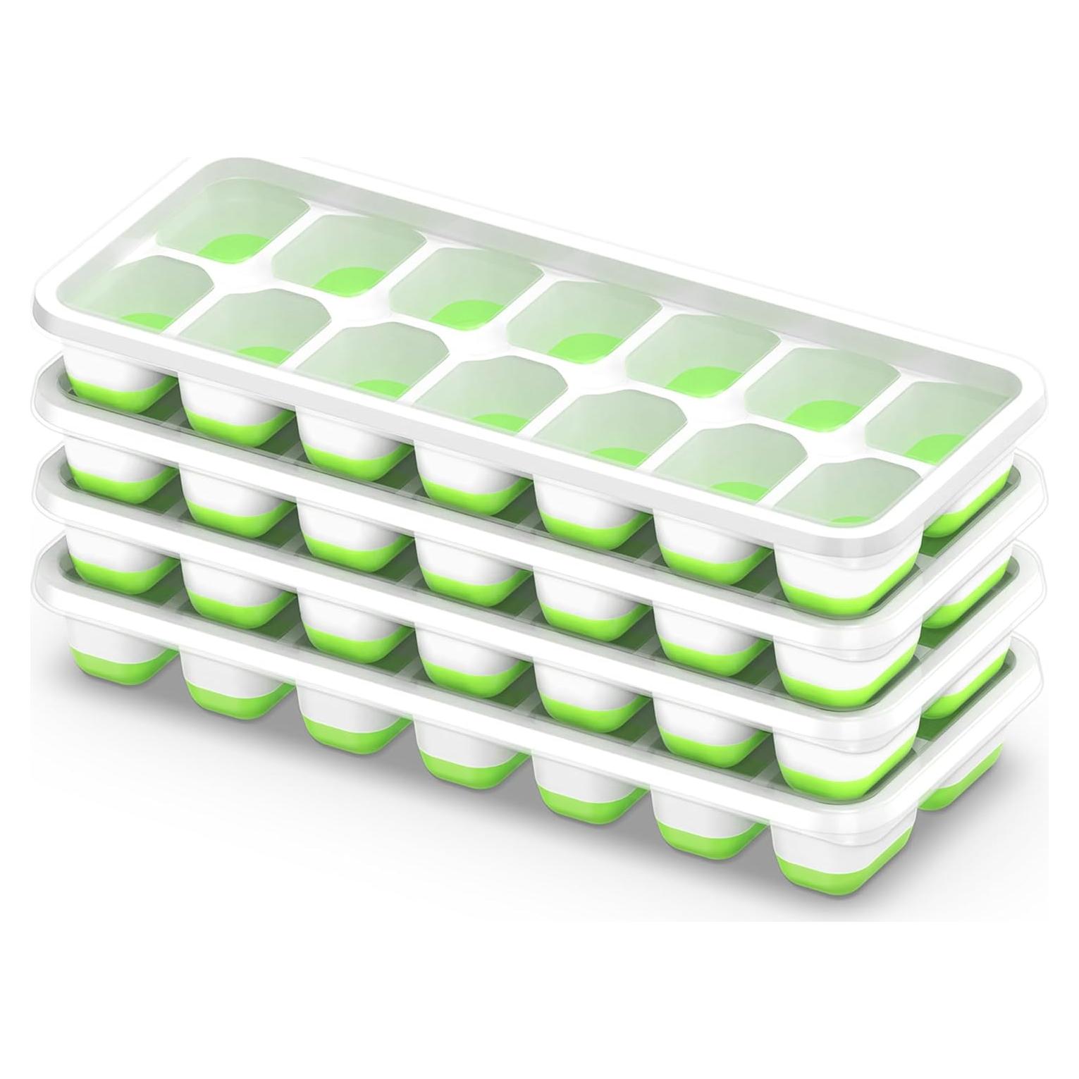 Bandeja de Hielo ChefAide con Tapa, 4 Paquetes, 56 Cubos