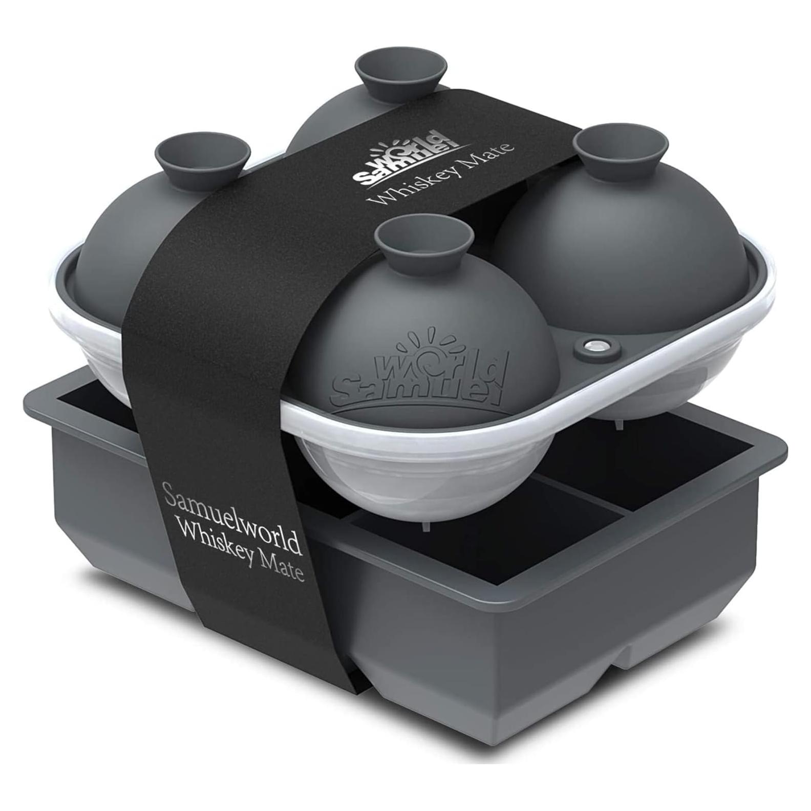 Bandejas de Hielo de Silicona Samuelworld - Combo 4 Esferas y 6 Cubos