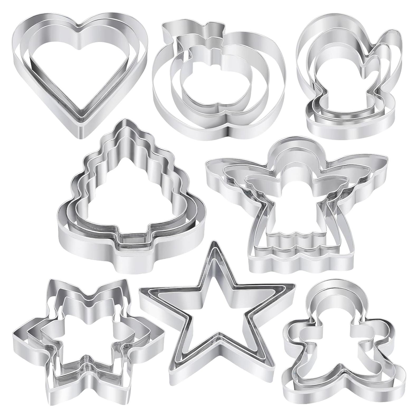 Juego de Cortadores de Galletas de Navidad KULENAND - 24 Piezas