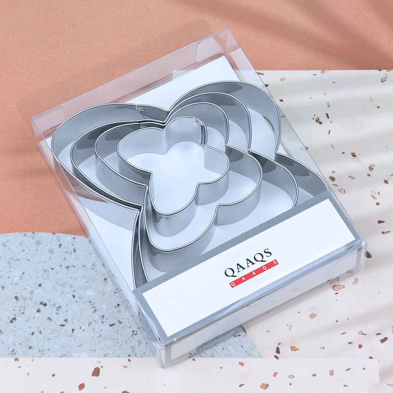 Juego de Cortadores de Galletas Mariposa QAAQS - 4 Piezas Acero Inoxidable