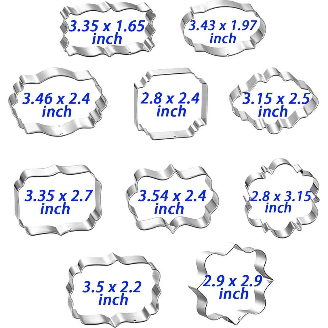 Cortadores de Galletas Kanehosi 10 Piezas Acero Inoxidable