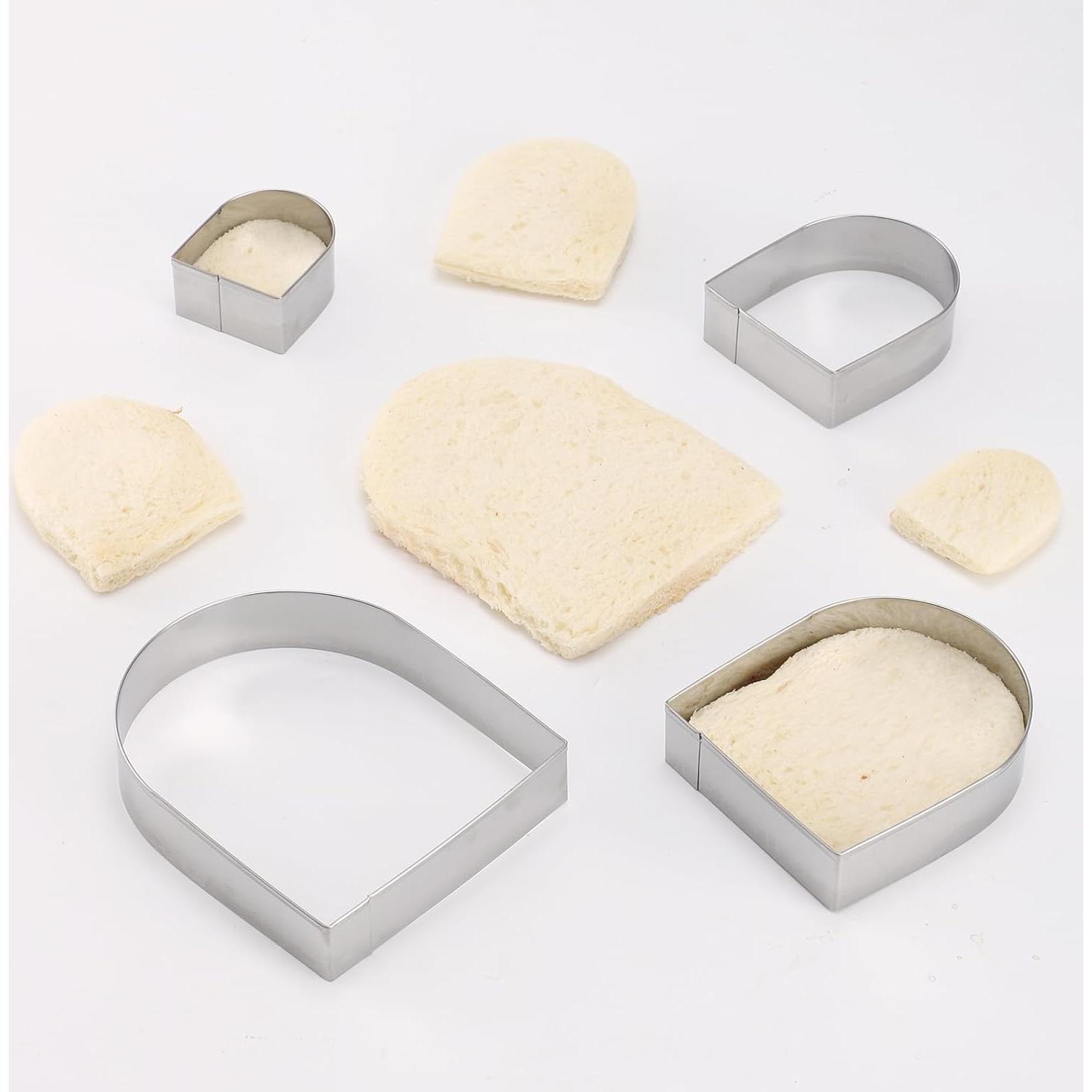 Juego de Cortadores de Galletas Arqueados ANCKNE 4 Piezas Acero Inoxidable