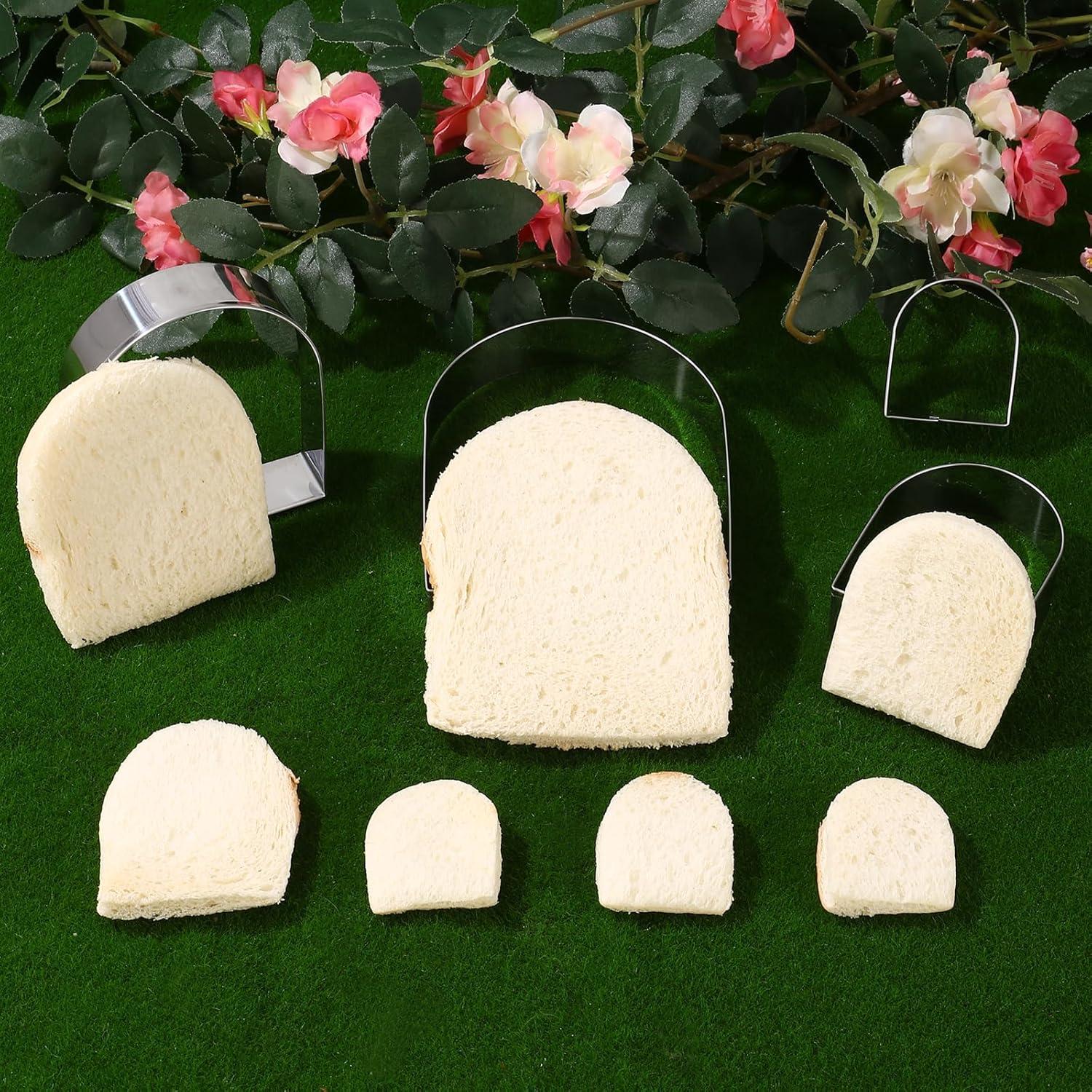 Juego de Cortadores de Galletas Arqueados ANCKNE 4 Piezas Acero Inoxidable