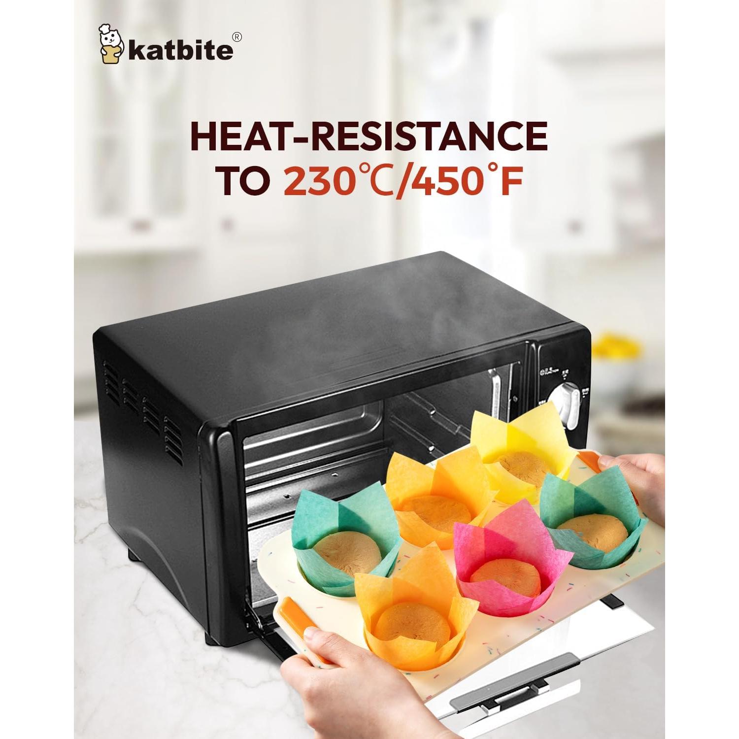 Moldes para Cupcake Tulip Katbite 200PCS Estándar Coloridos