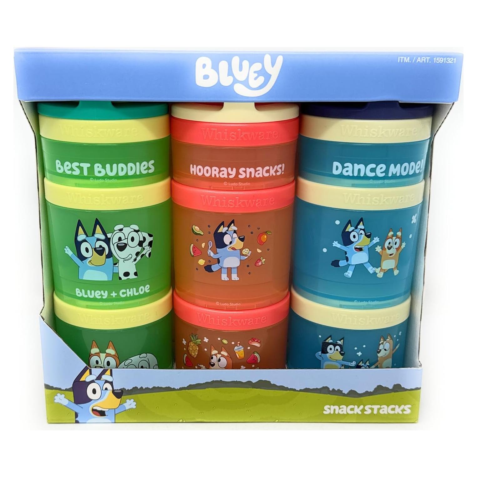 Contenedores de Bocadillos Apilables Whiskware Bluey 3 Piezas