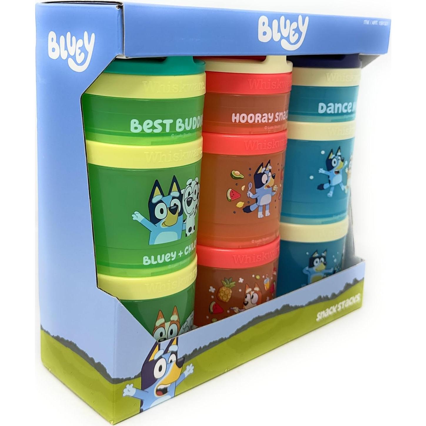 Contenedores de Bocadillos Apilables Whiskware Bluey 3 Piezas