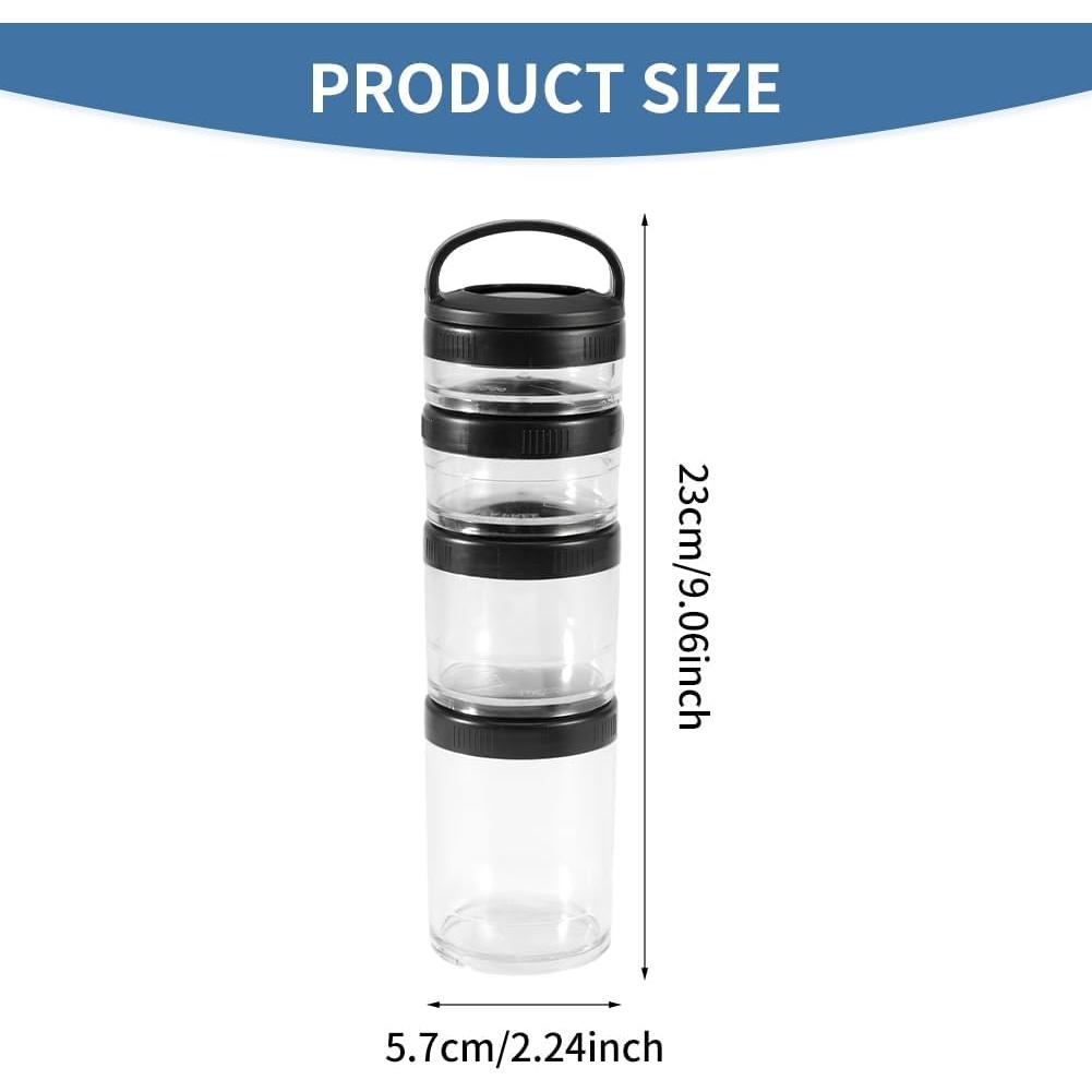 Contenedor de Snacks Apilable Saycker - 4 Tarros Medida 40cc a 150cc