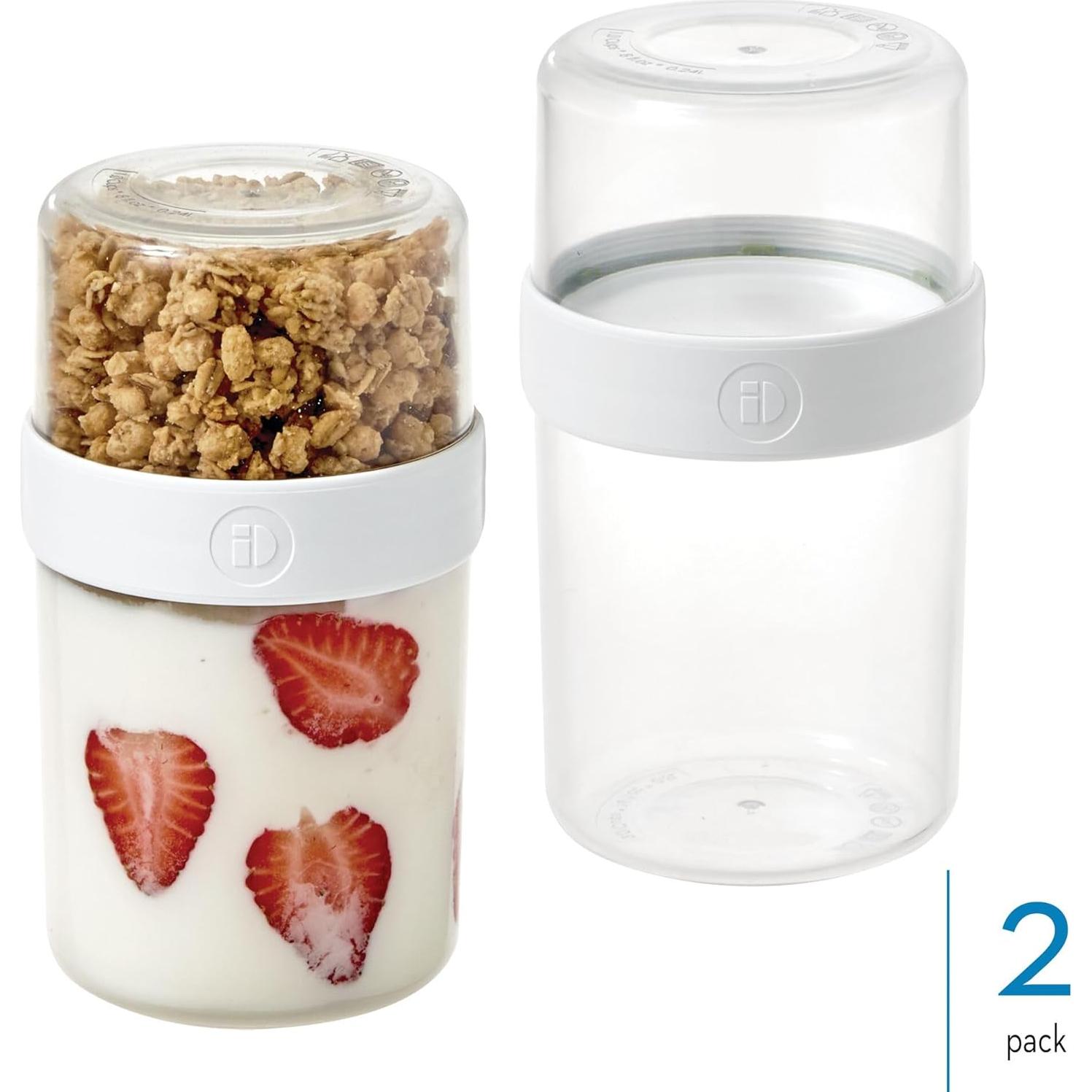 Contenedores de Comida Apilables iDesign Medianos Set de 2