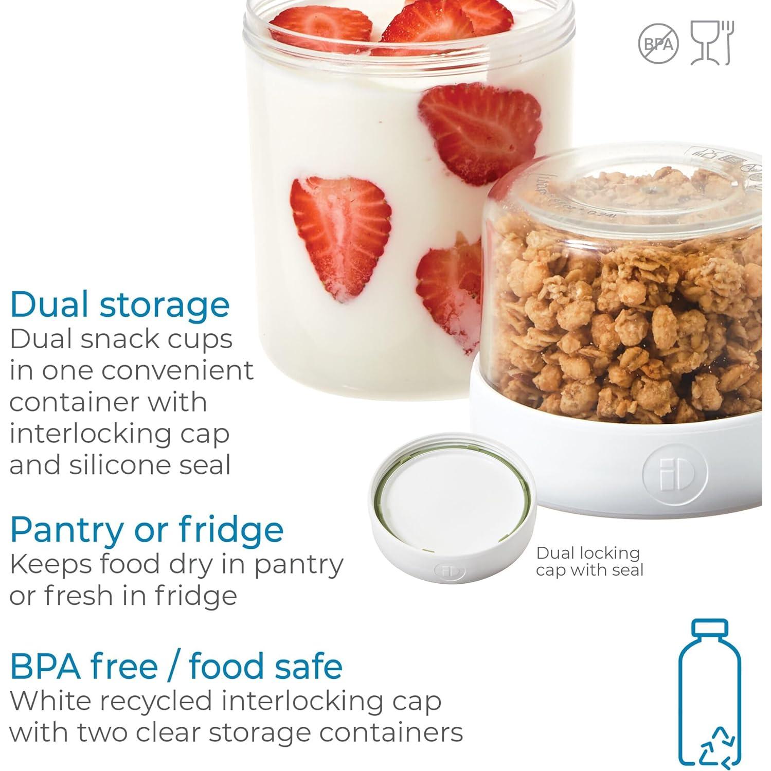 Contenedores de Comida Apilables iDesign Medianos Set de 2