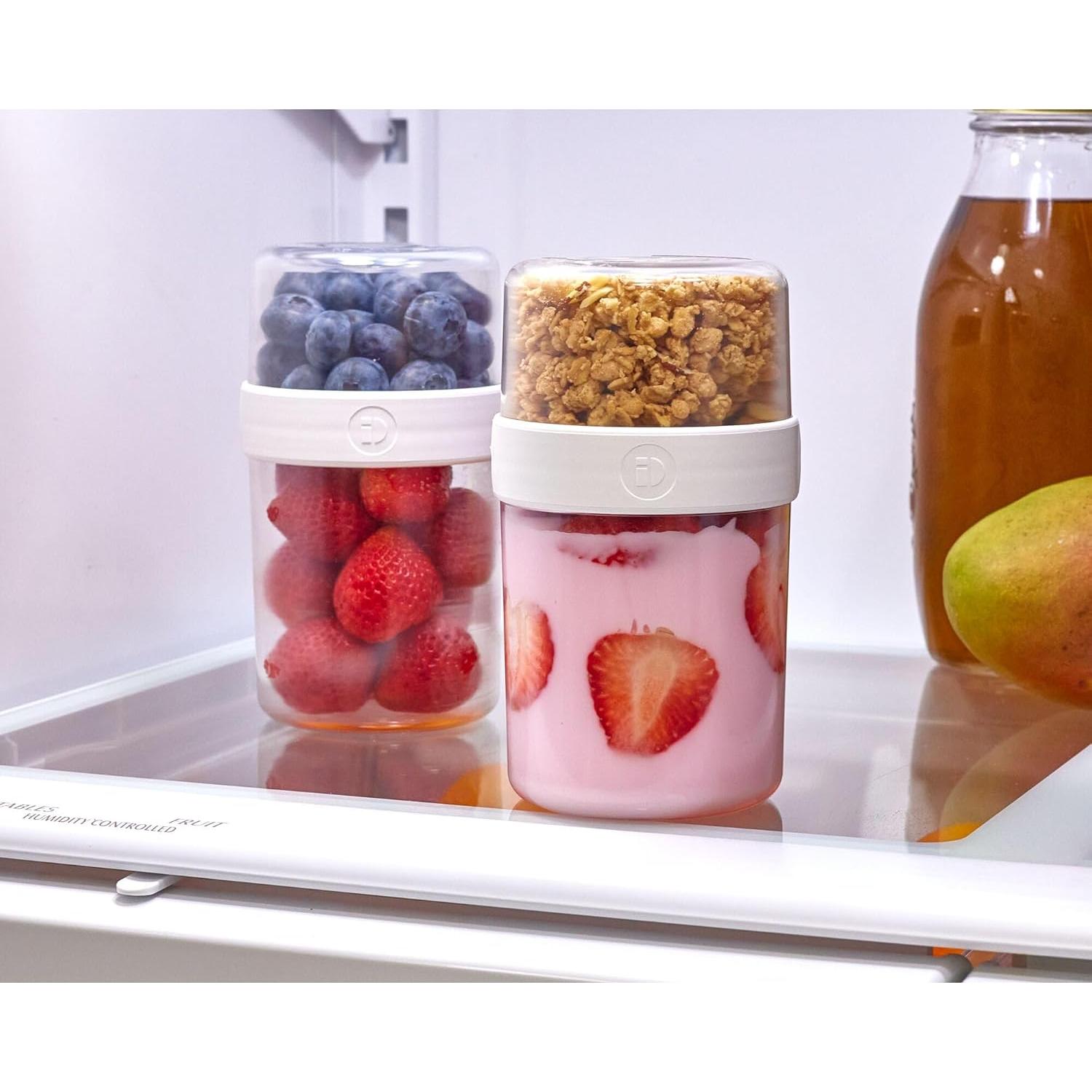 Contenedores de Comida Apilables iDesign Medianos Set de 2