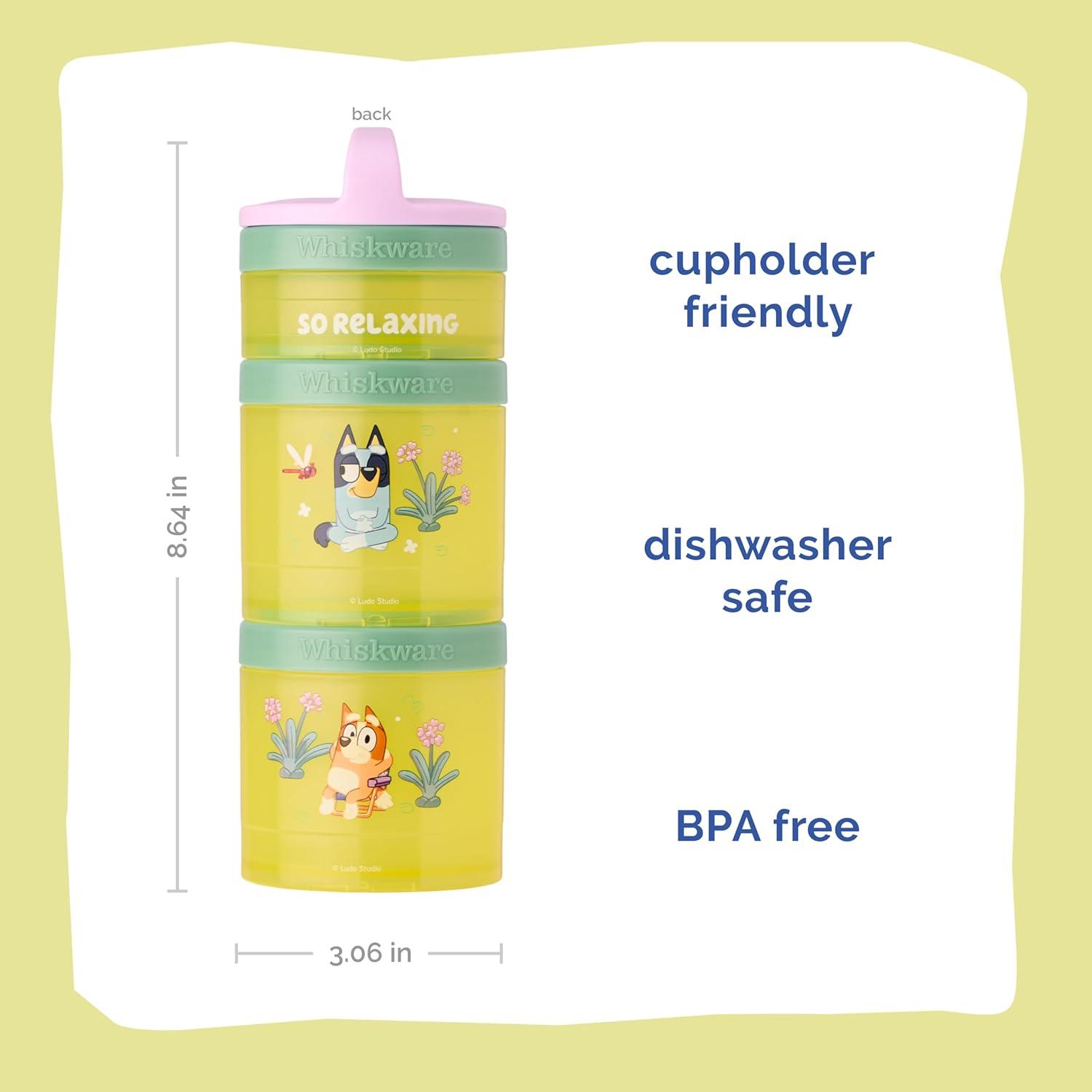 Contenedores Apilables Whiskware Bluey 3 Tazas para Snacks