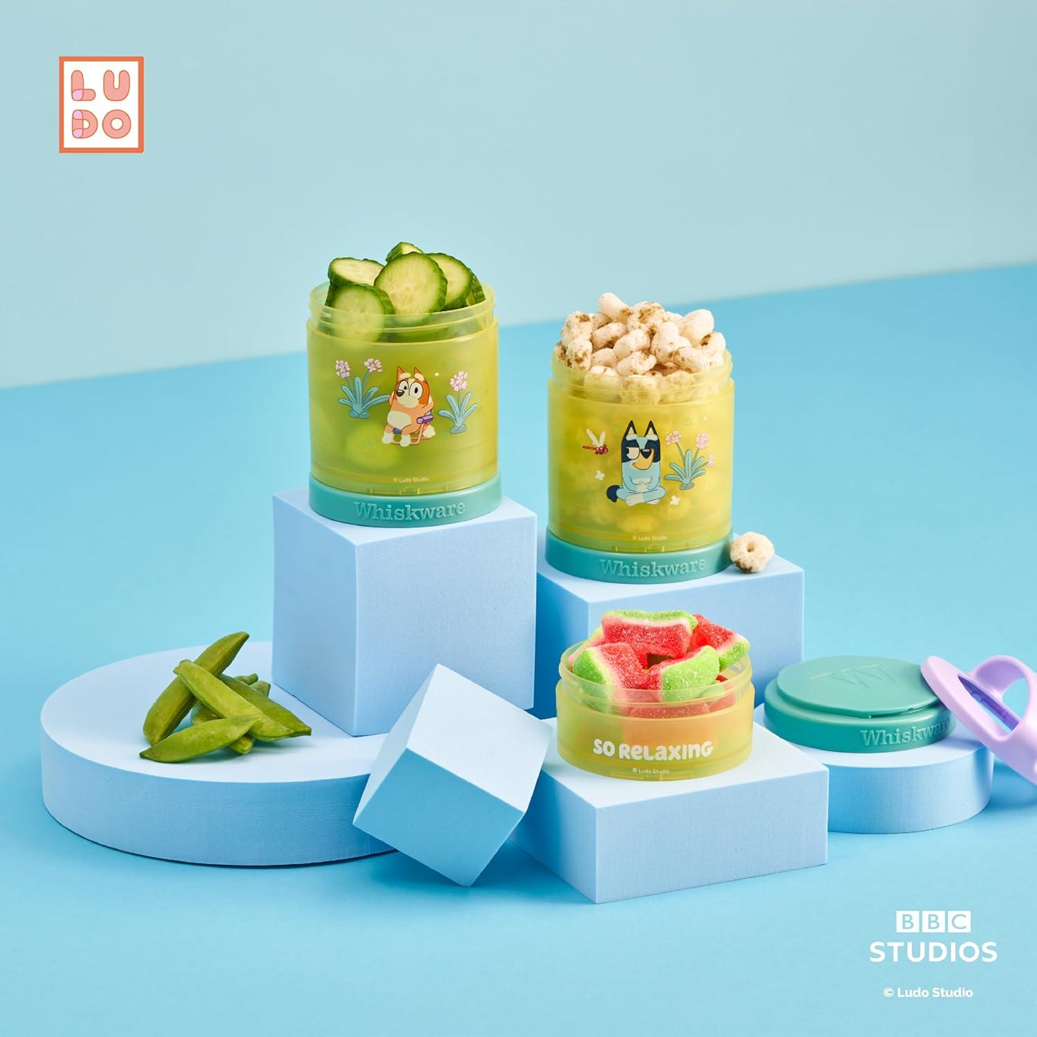 Contenedores Apilables Whiskware Bluey 3 Tazas para Snacks